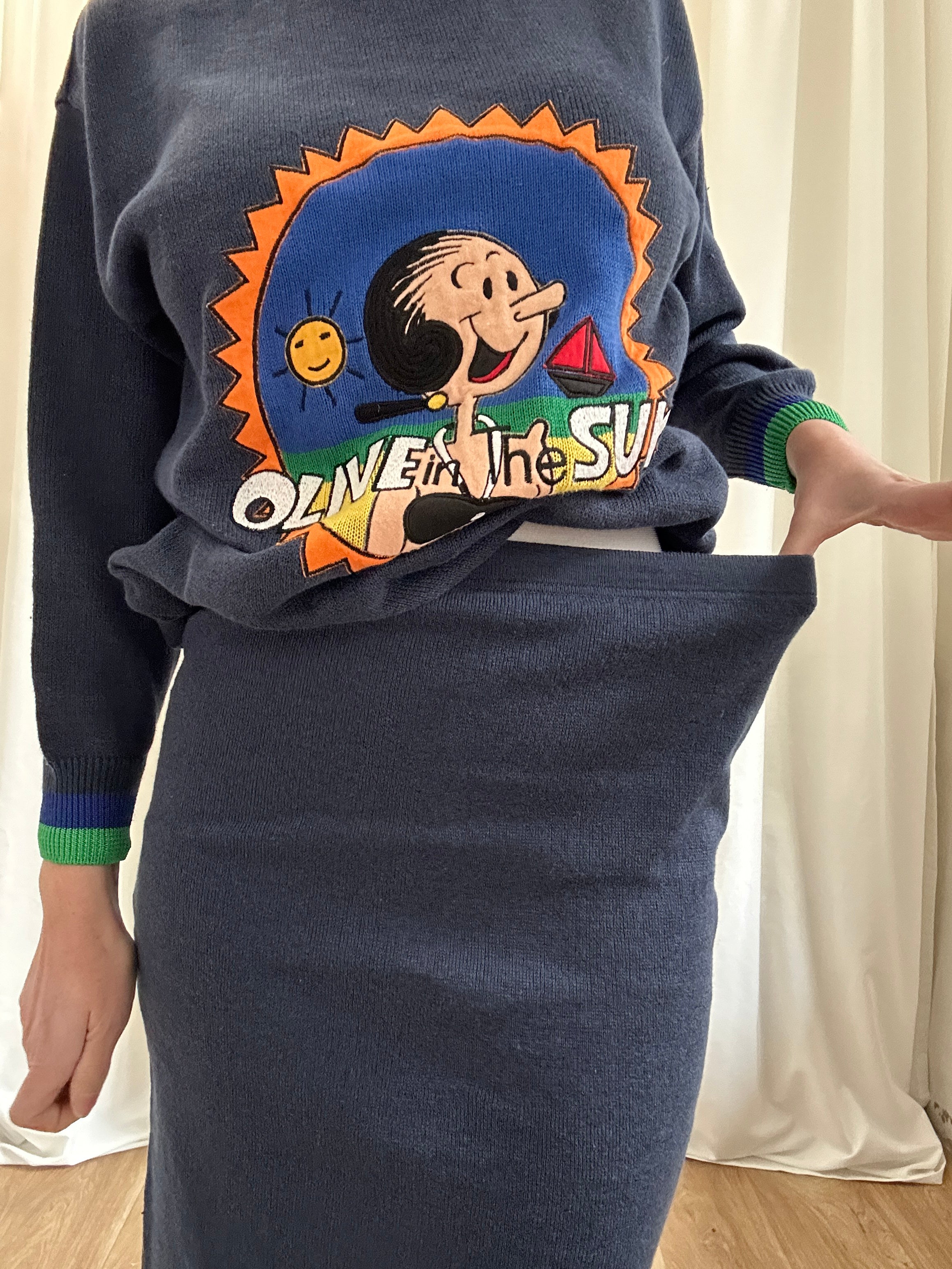 Olivia in the Sun sweater