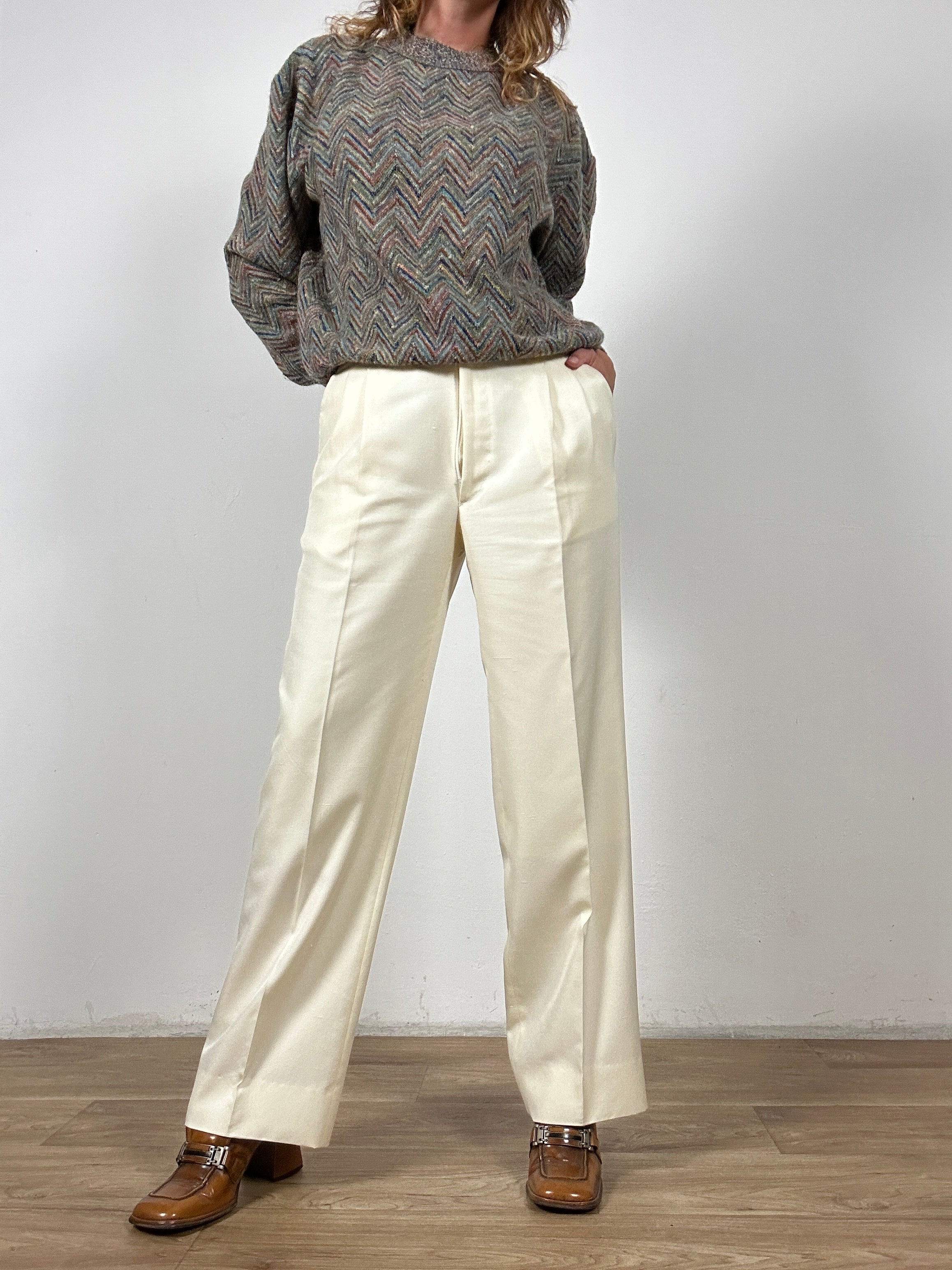 Il pantalone in seta