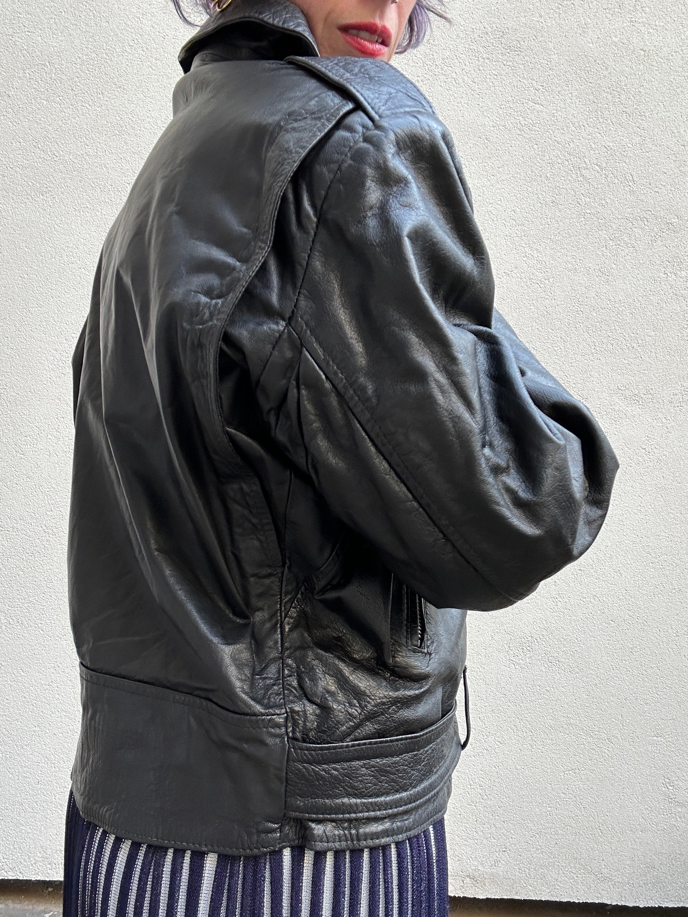 giacca pelle vintage