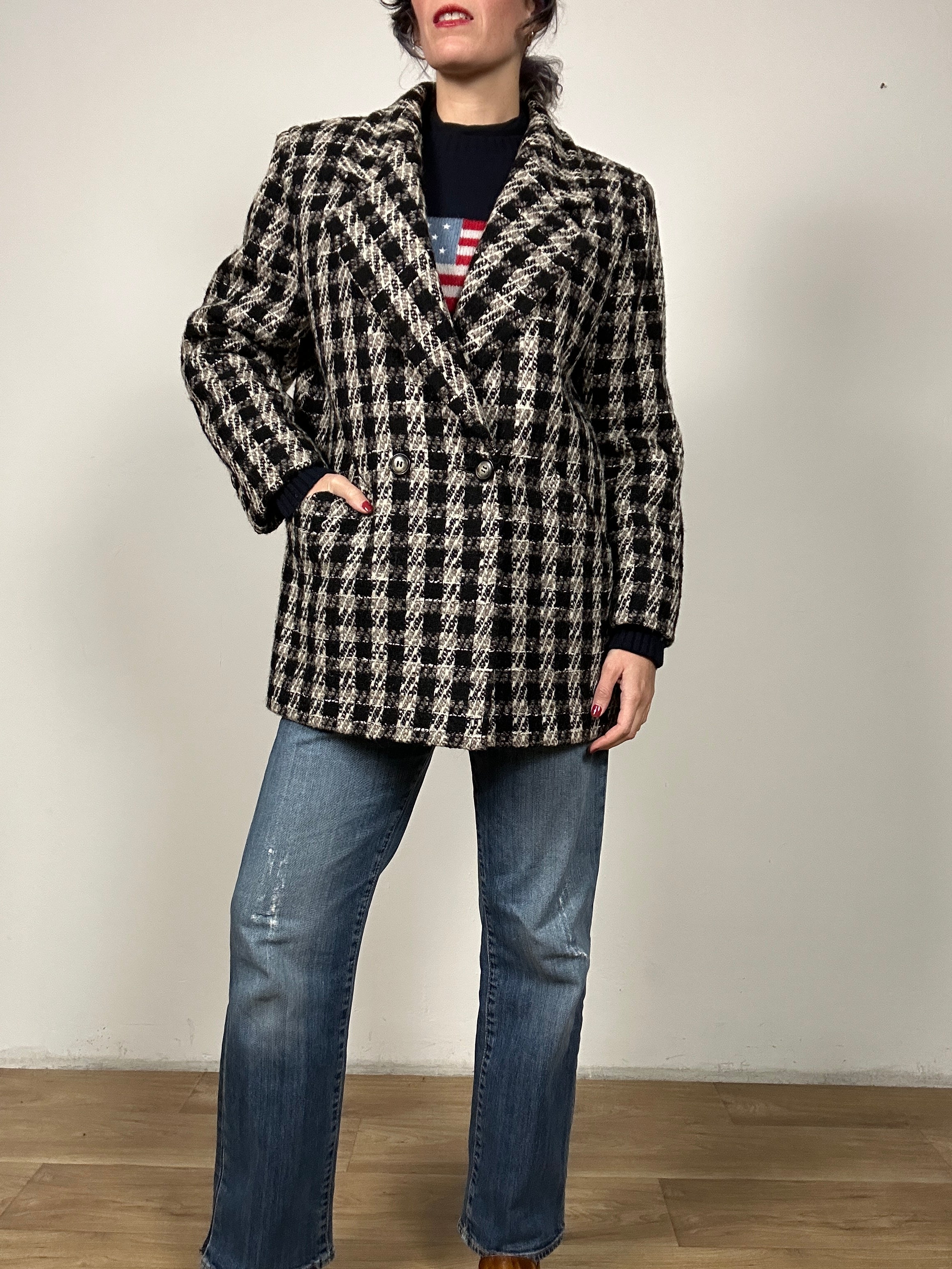 Wool vichy coat