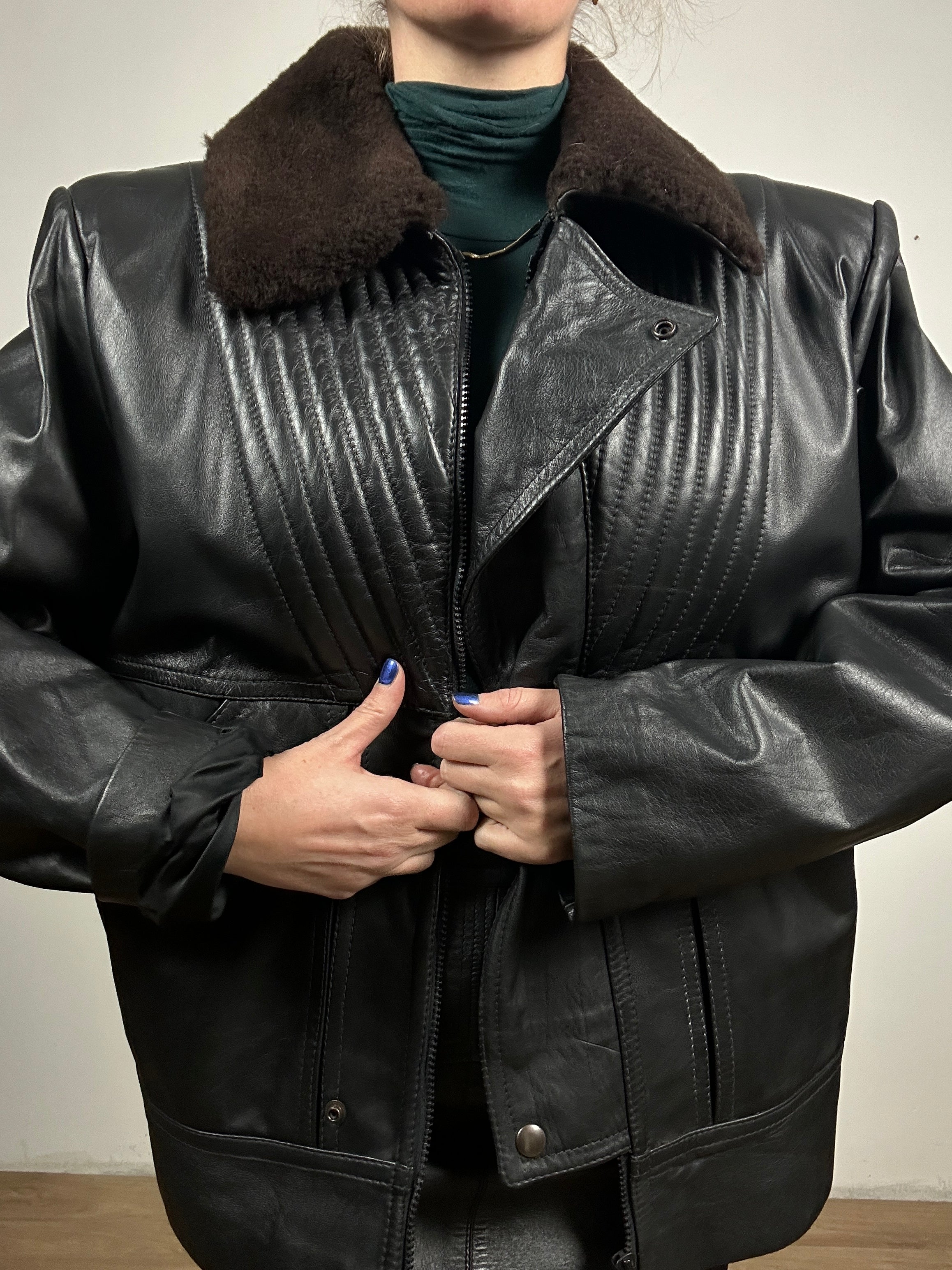 bomber in pelle vintage