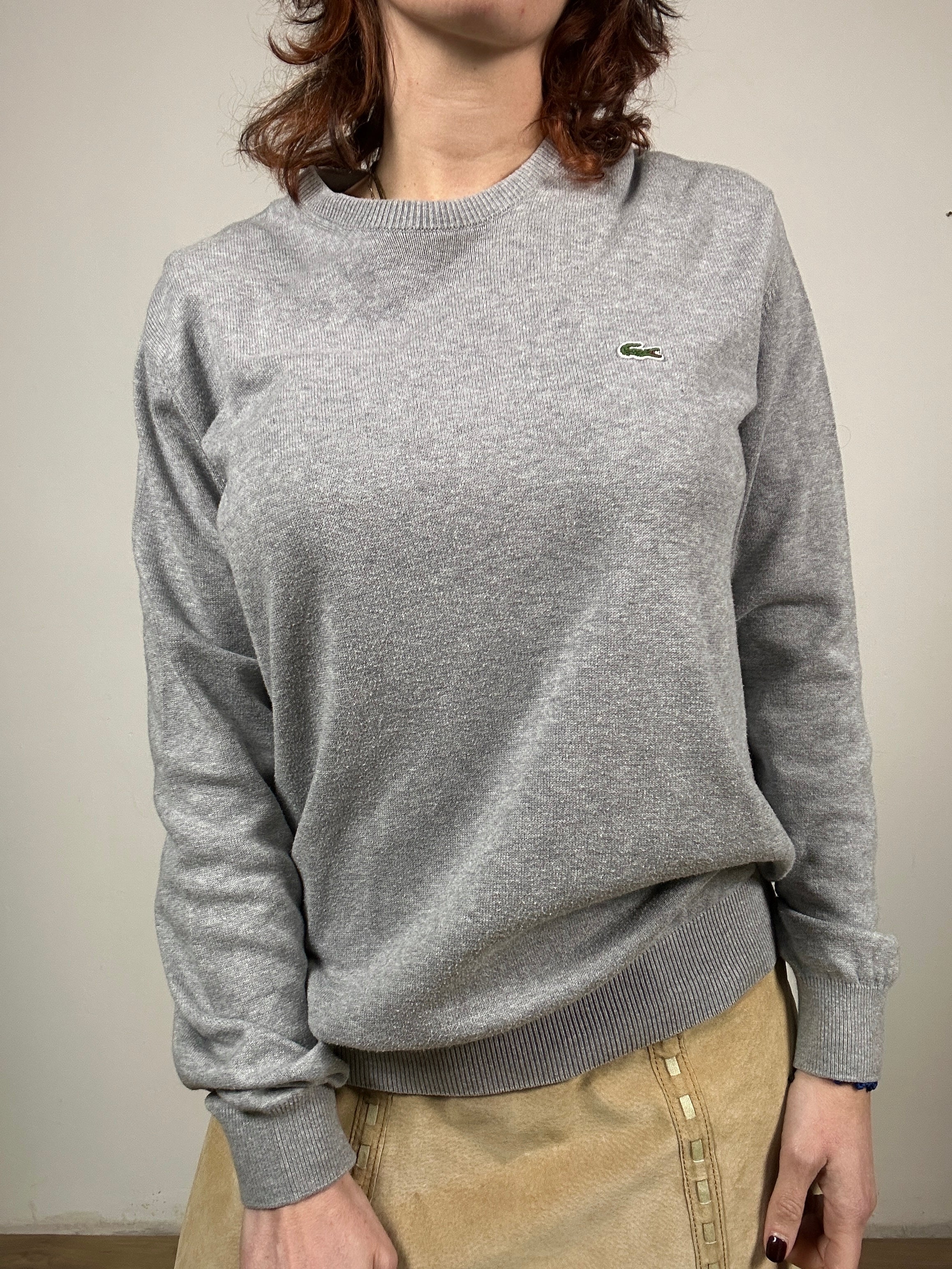 Grey Lacoste sweater