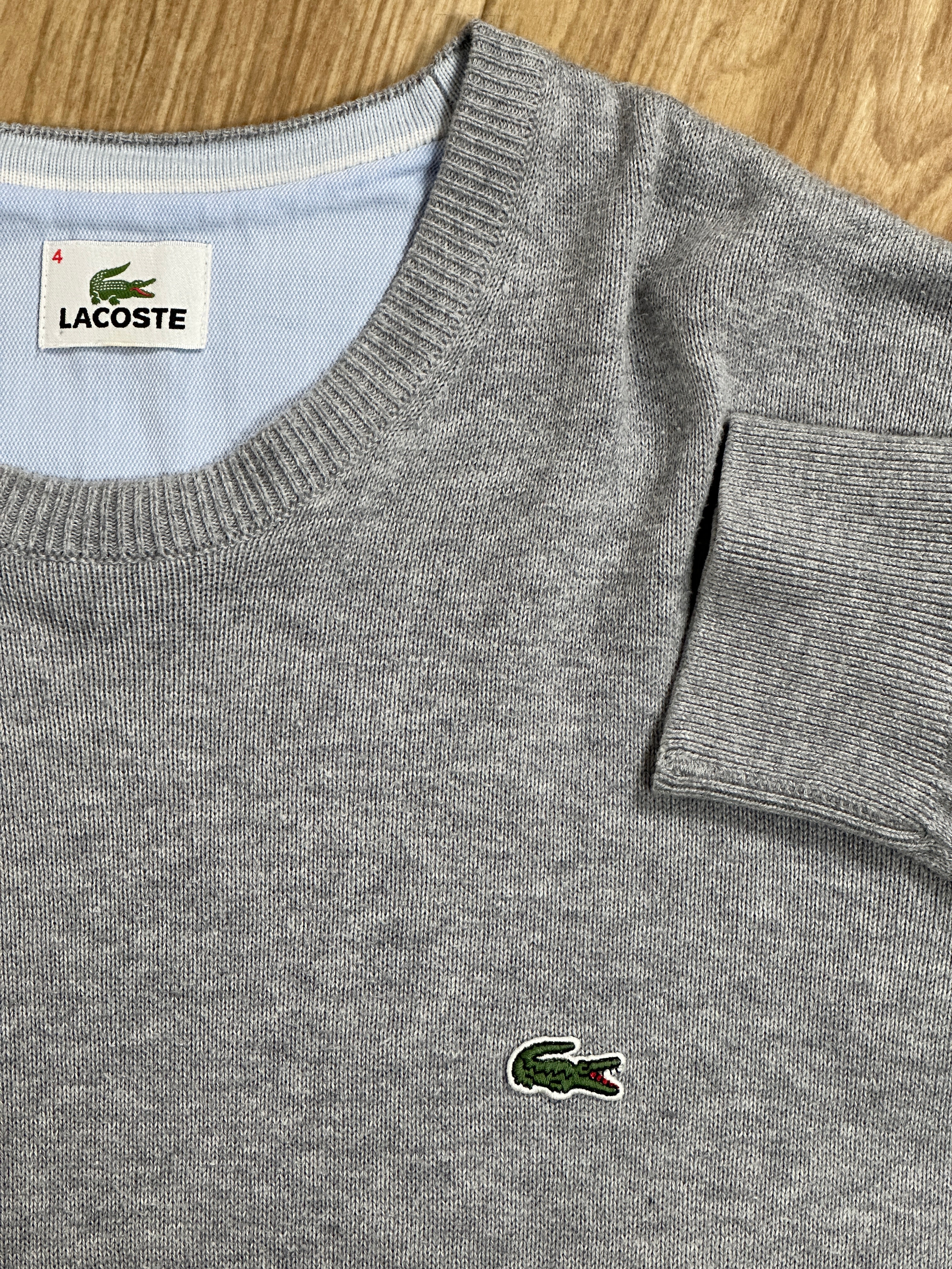 Grey Lacoste sweater