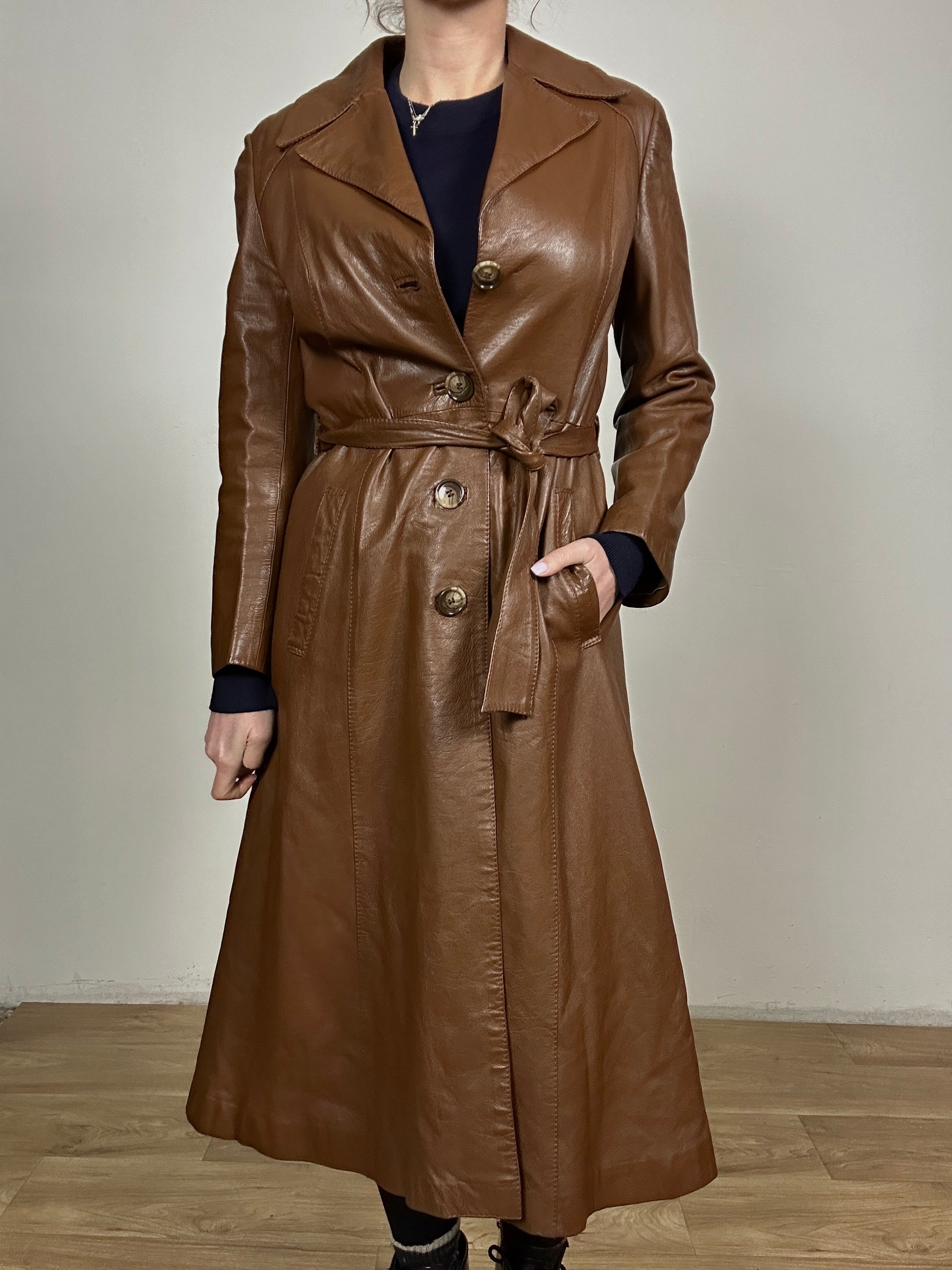 giacca in pelle vintage