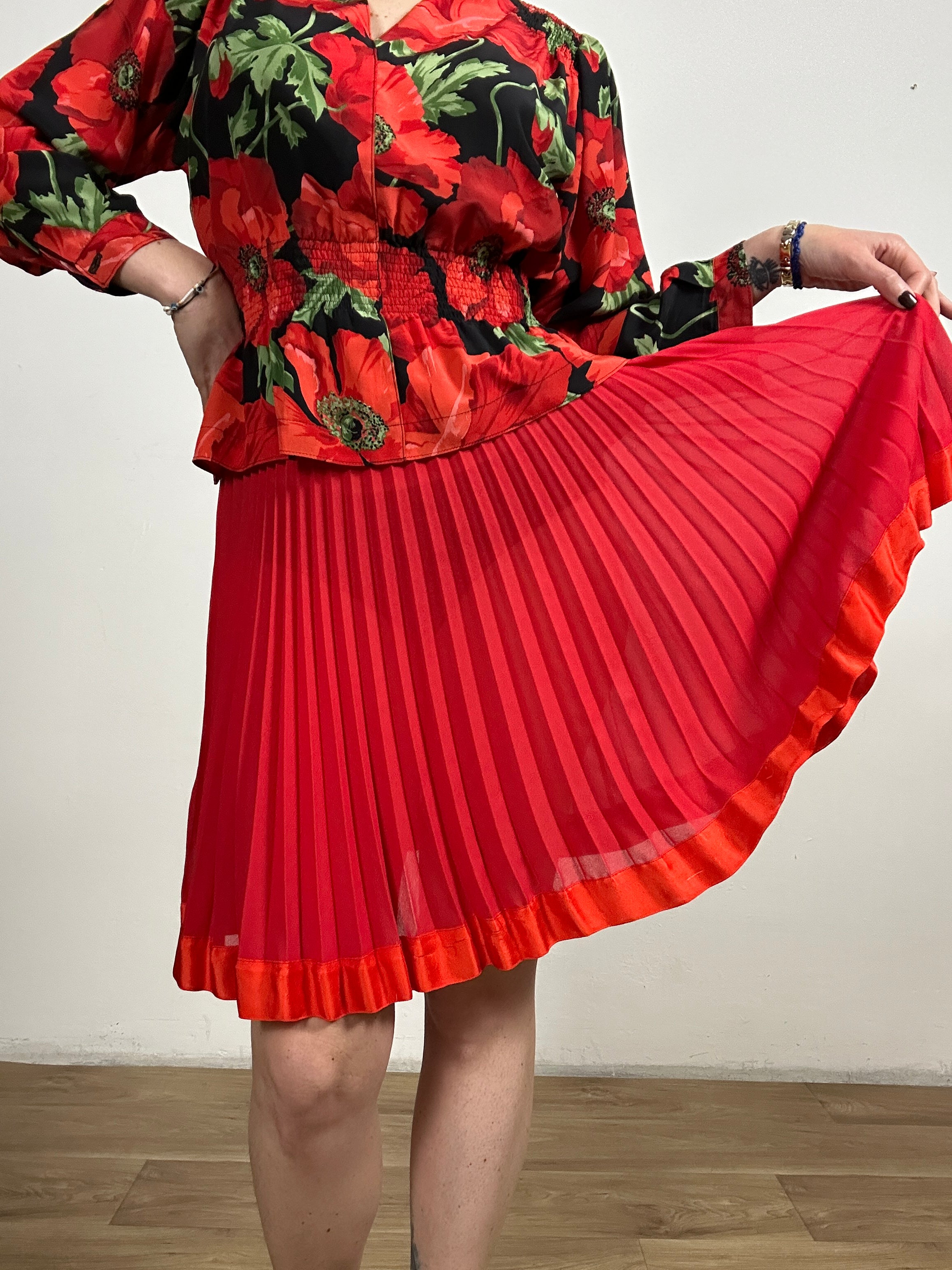 Gonnellina vintage rossa