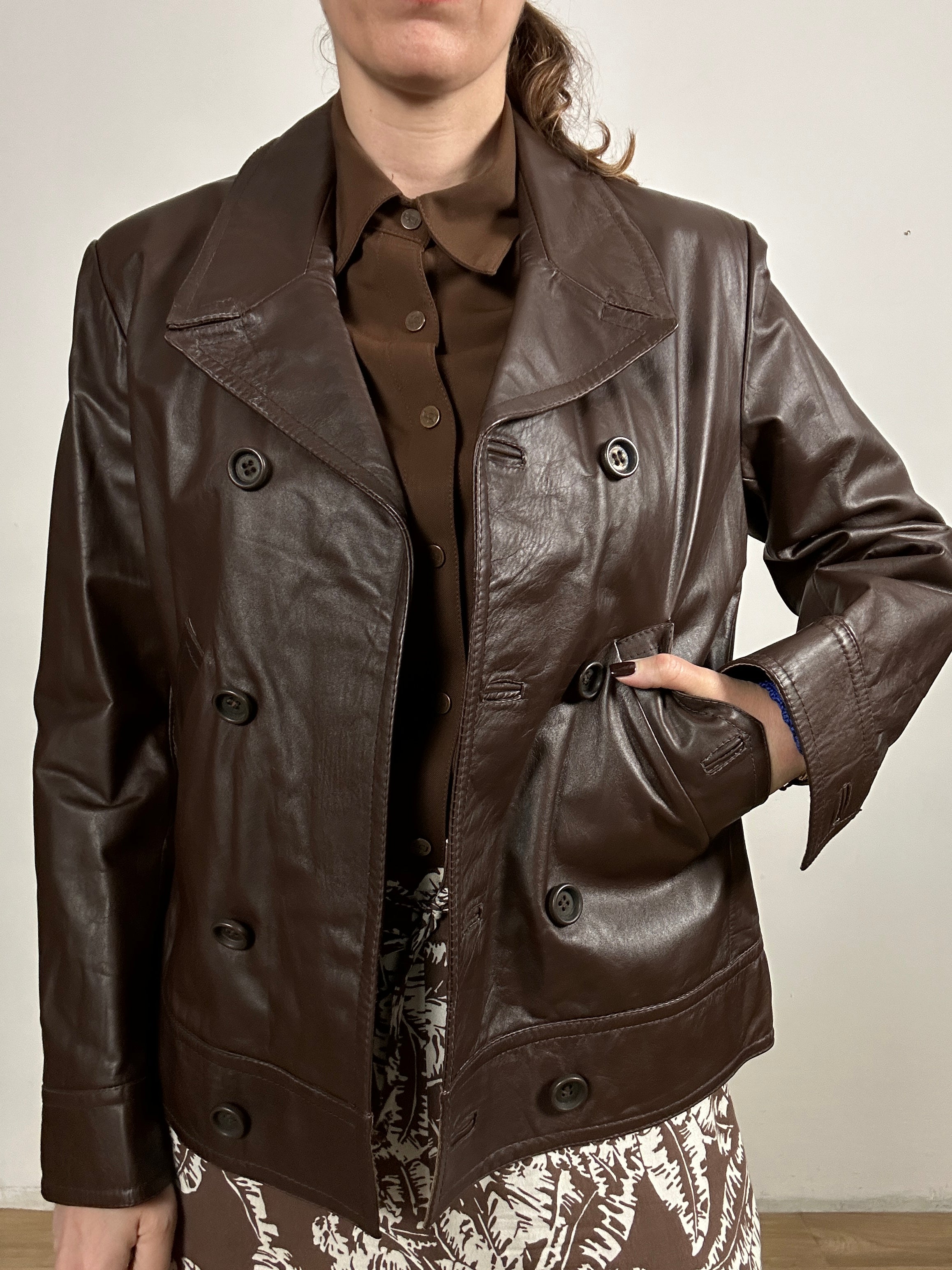 Cioccogiacca in pelle vintage