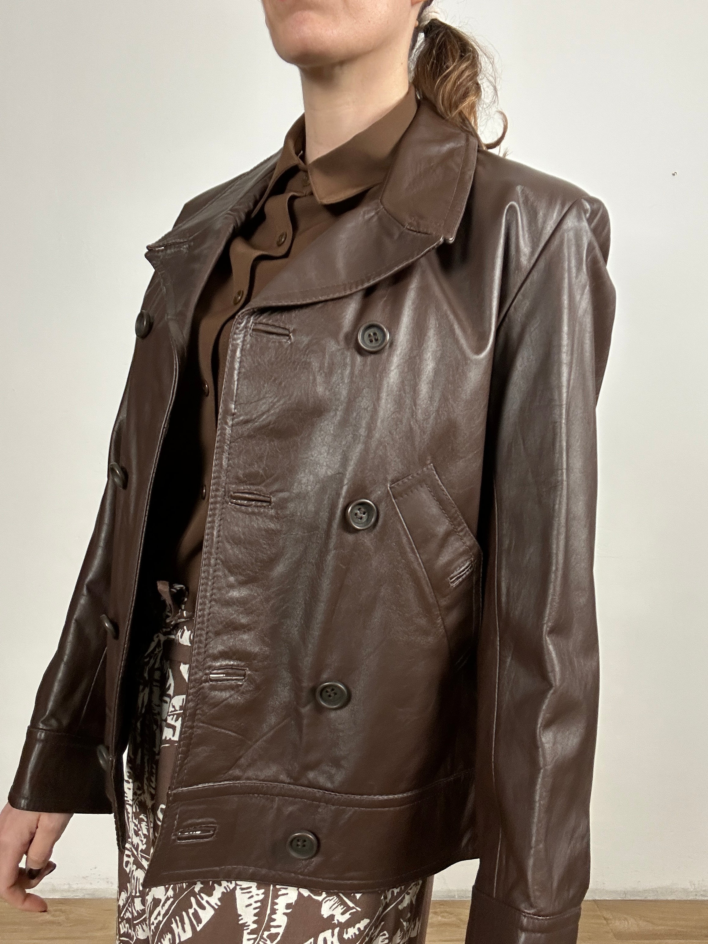 Cioccogiacca in pelle vintage