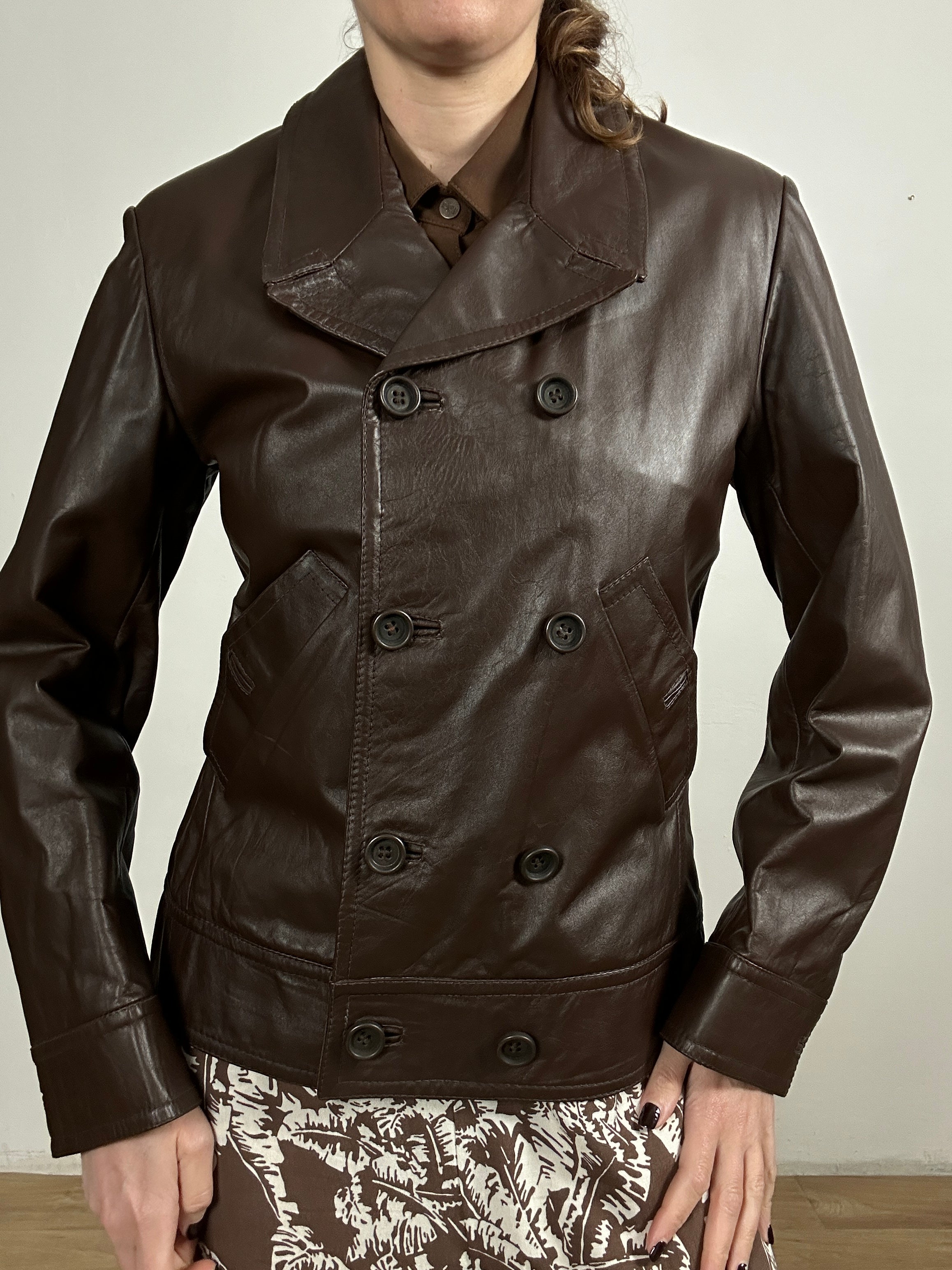 Cioccogiacca in pelle vintage