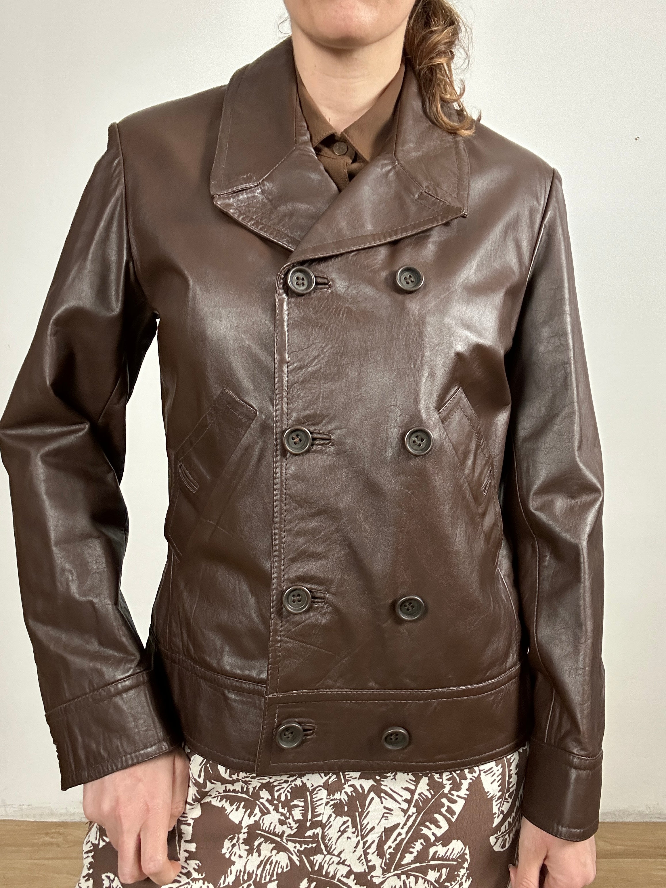 Cioccogiacca in pelle vintage