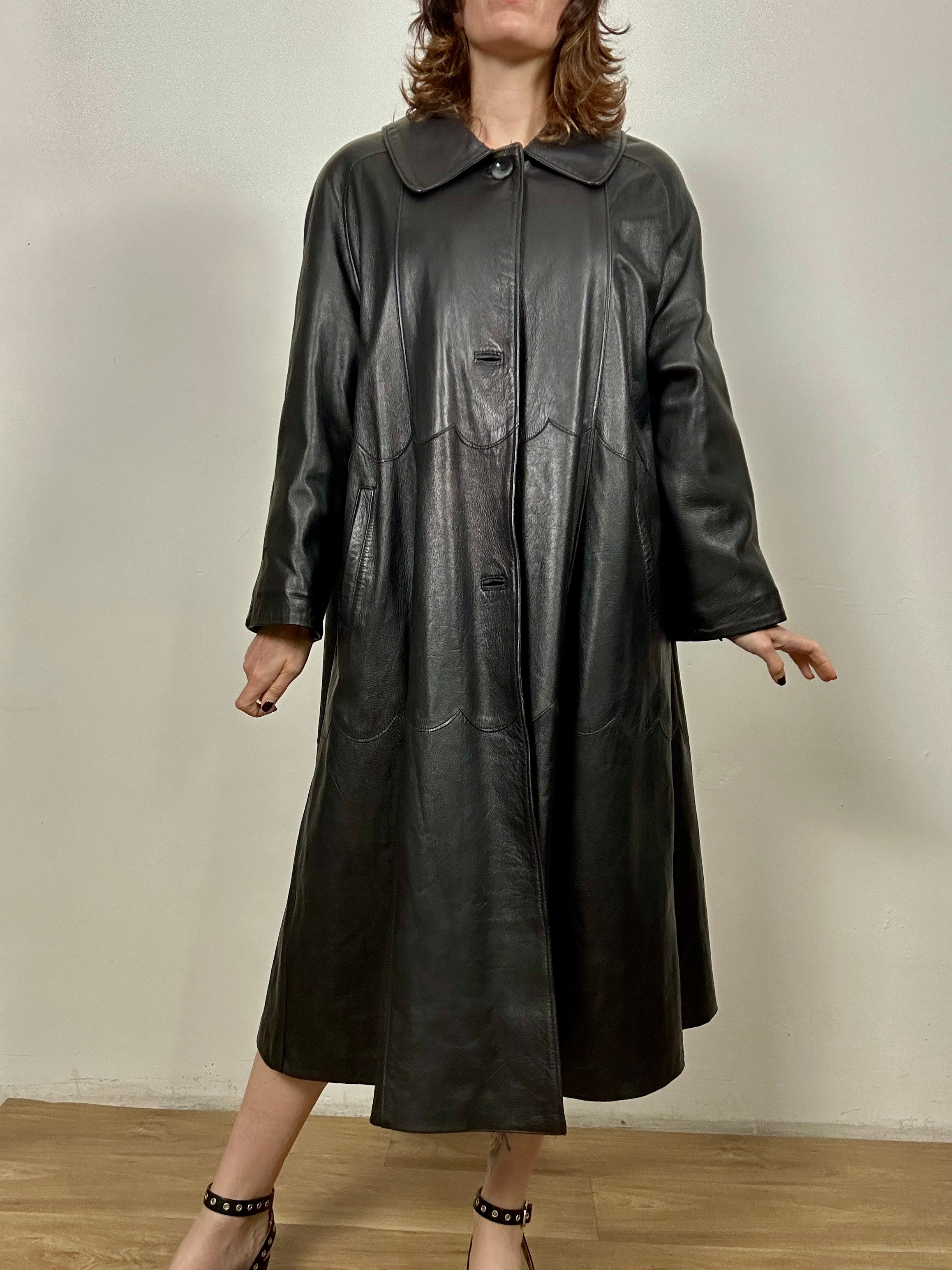 Cappotto in pelle vintage