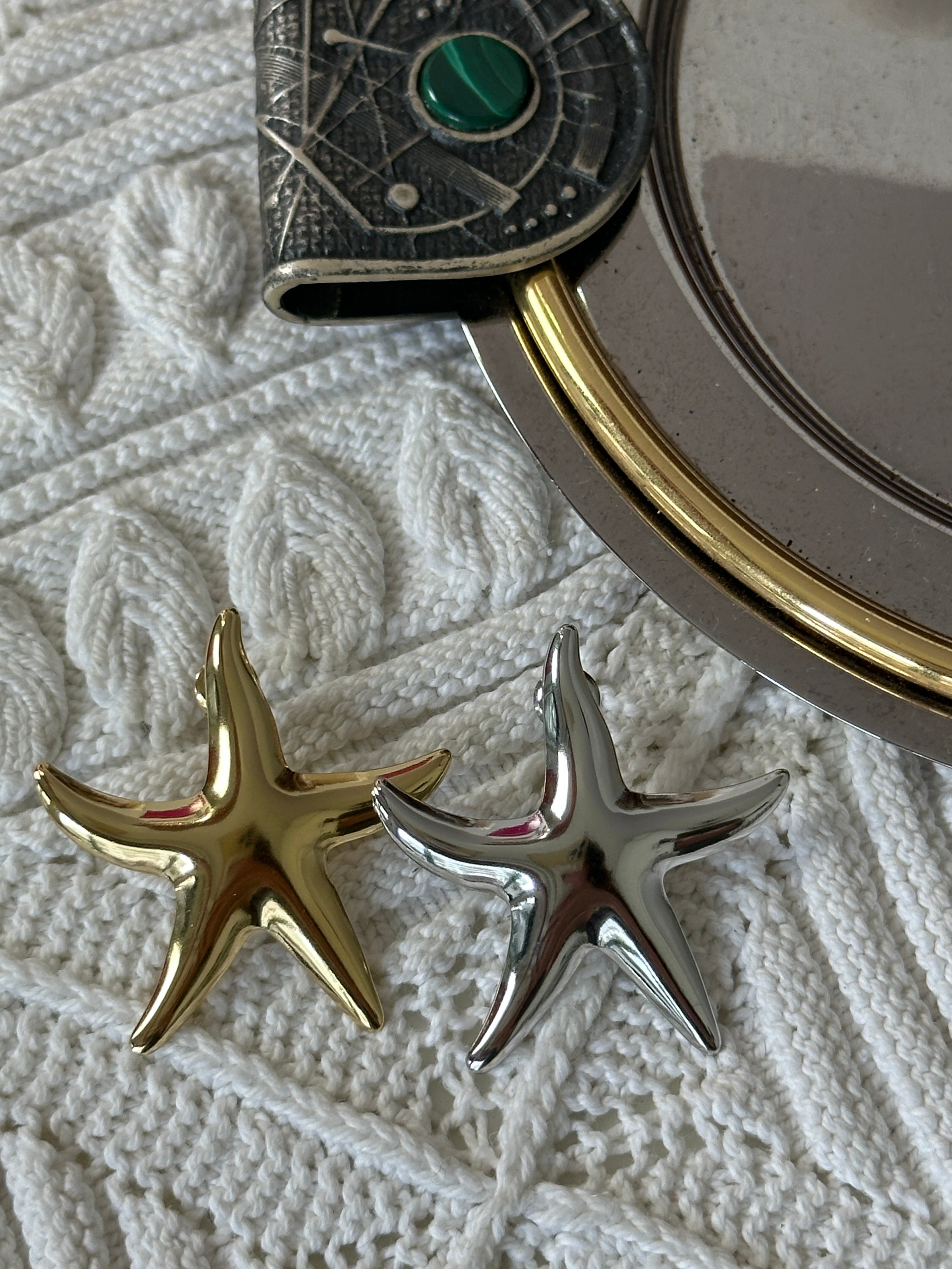 Un pò star un pò fish earrings silver
