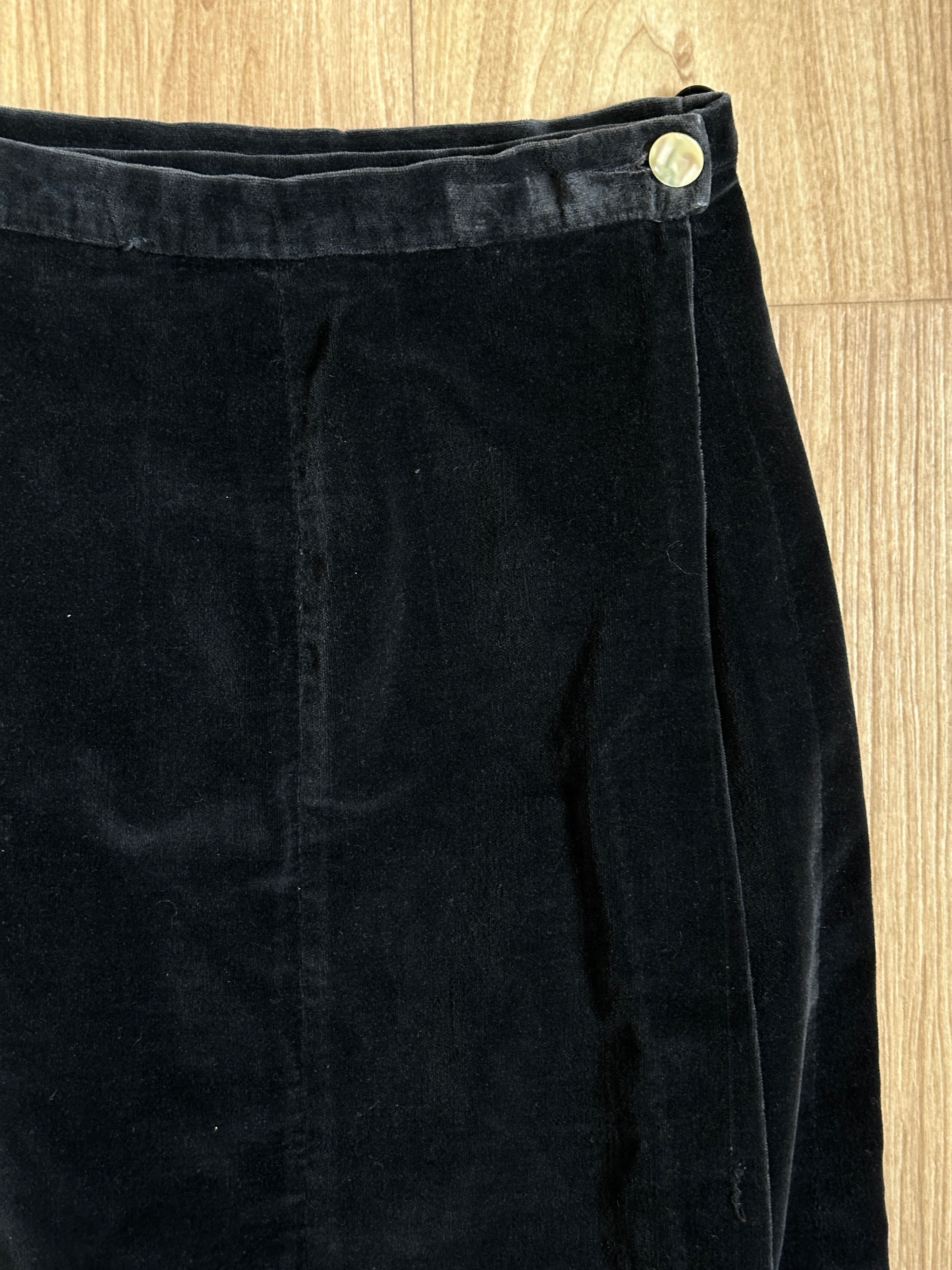 Velvet long skirt