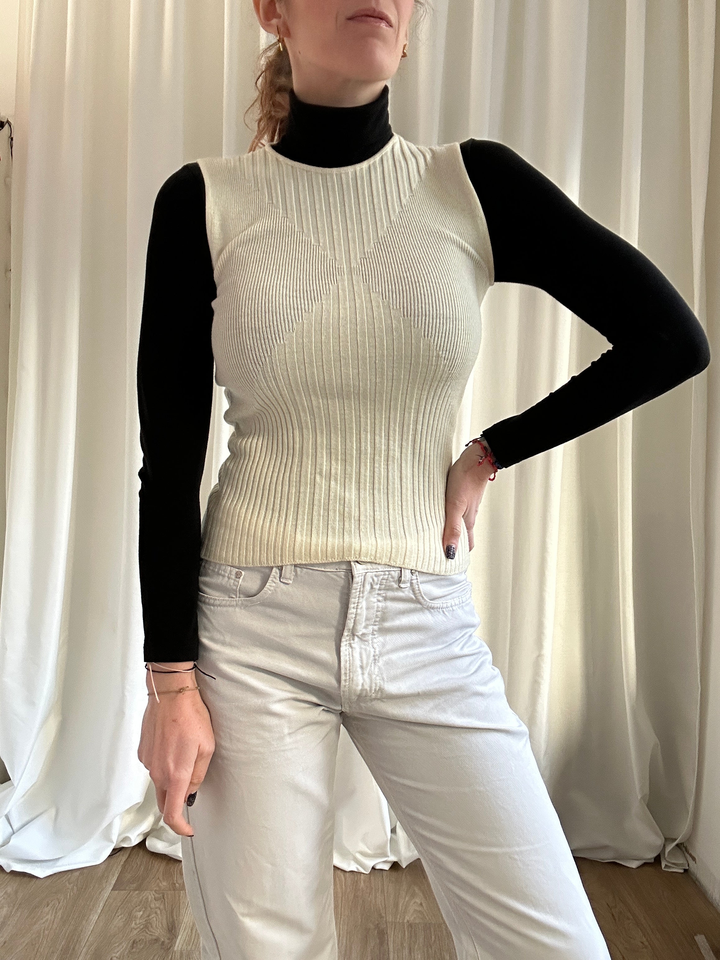 Cream Valentino top