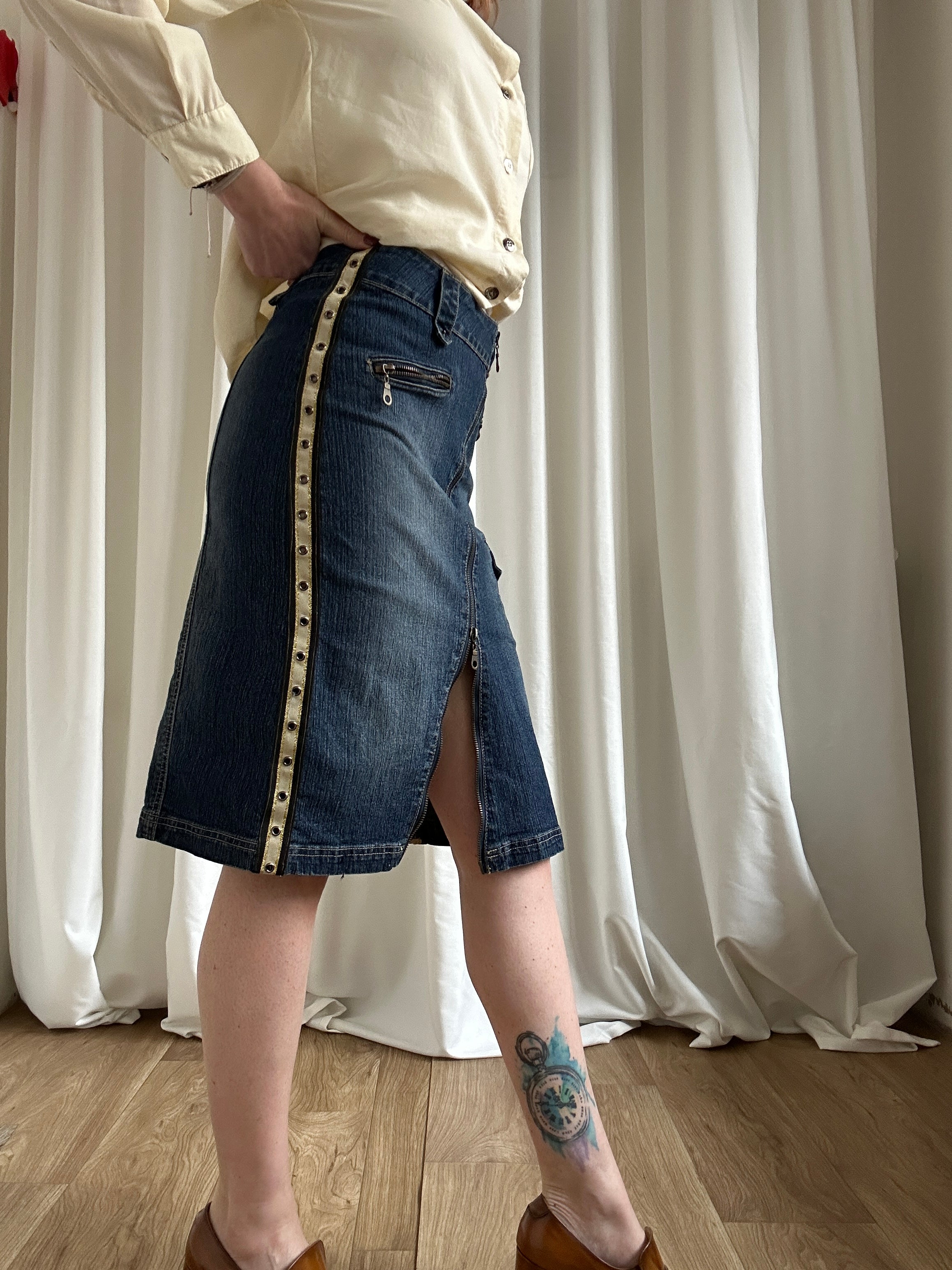 Y2k zip Skirt