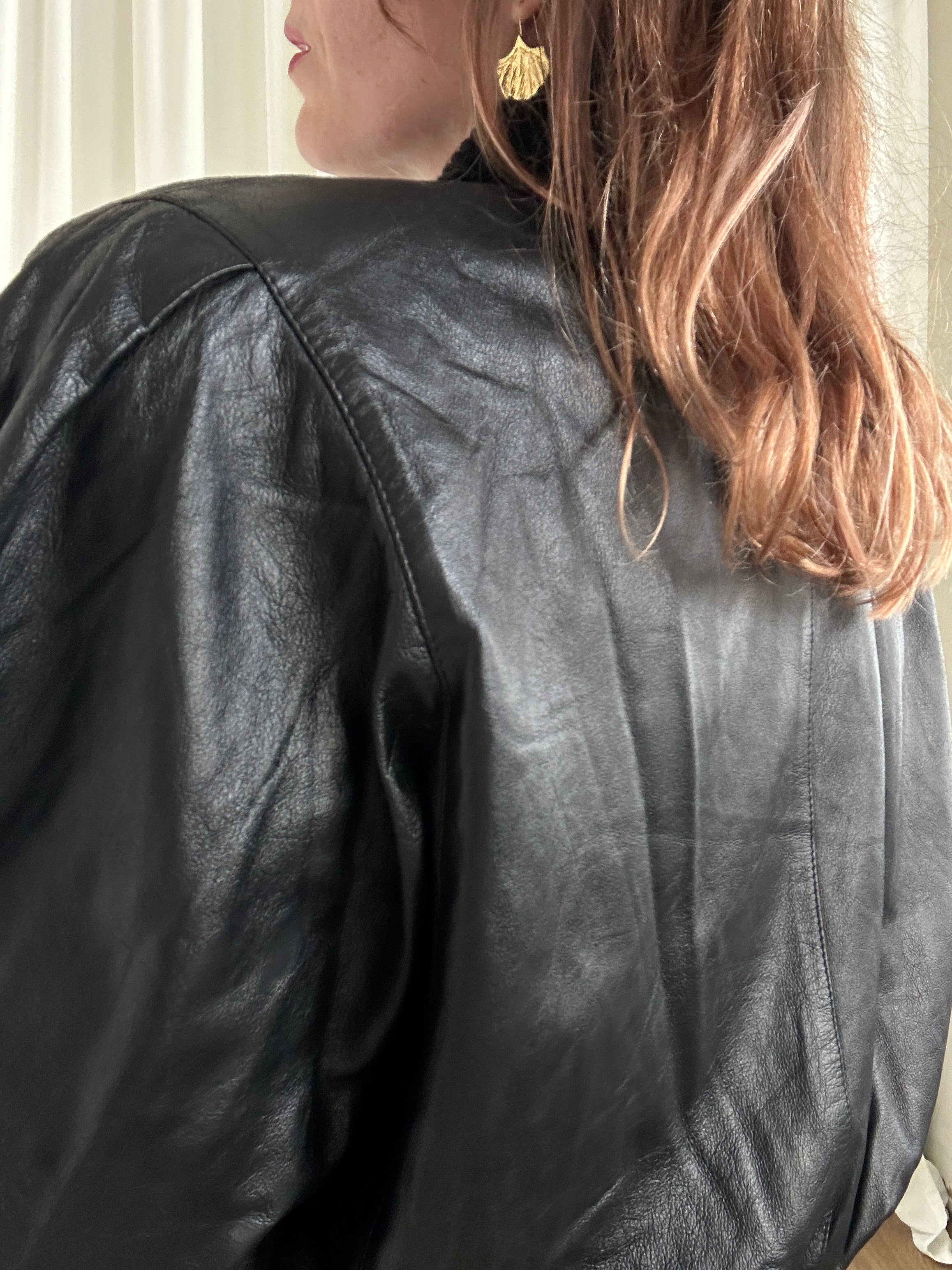 Cardigan Leather Jacket