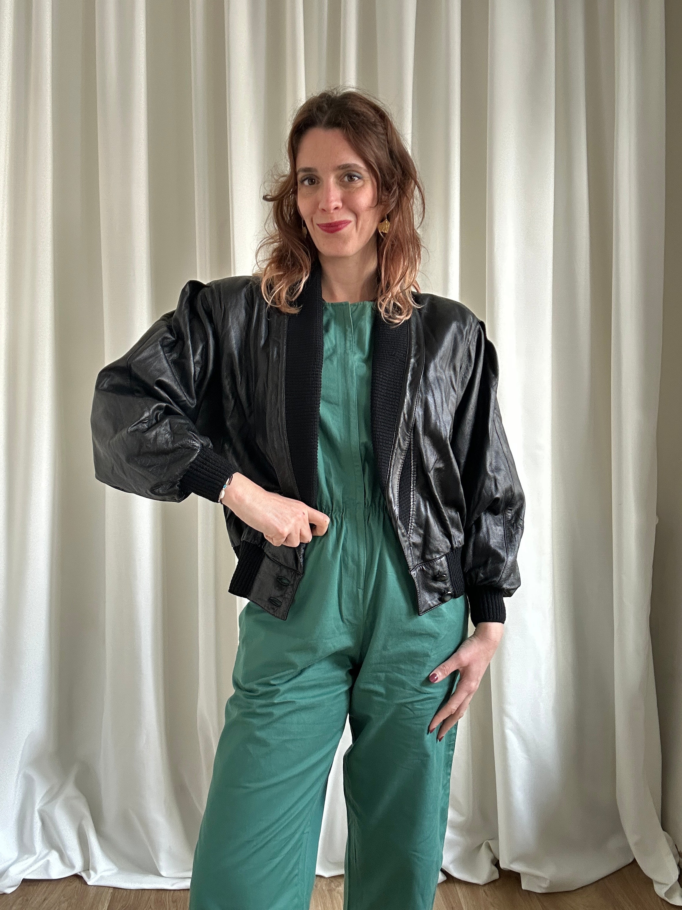 Cardigan Leather Jacket
