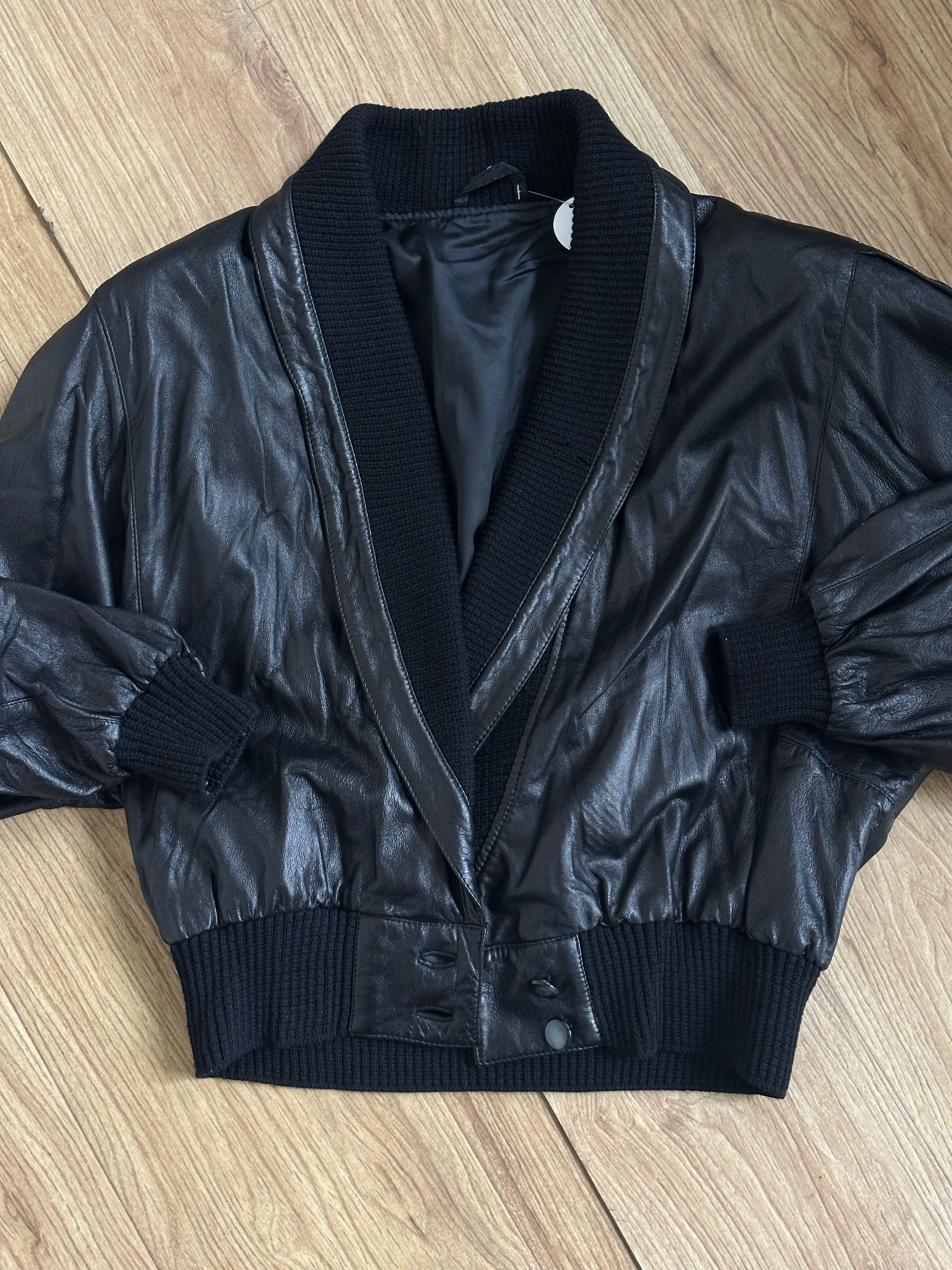 Cardigan Leather Jacket