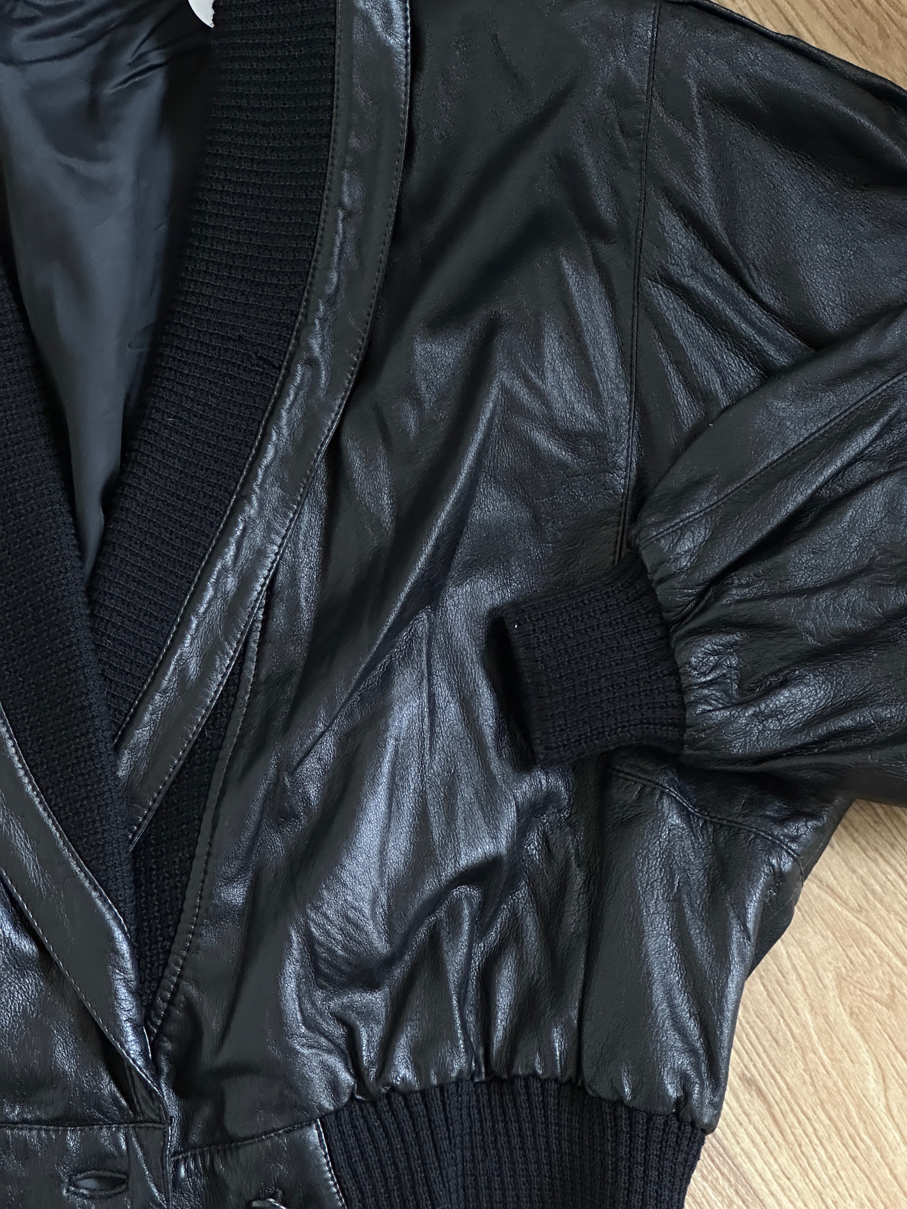 Cardigan Leather Jacket