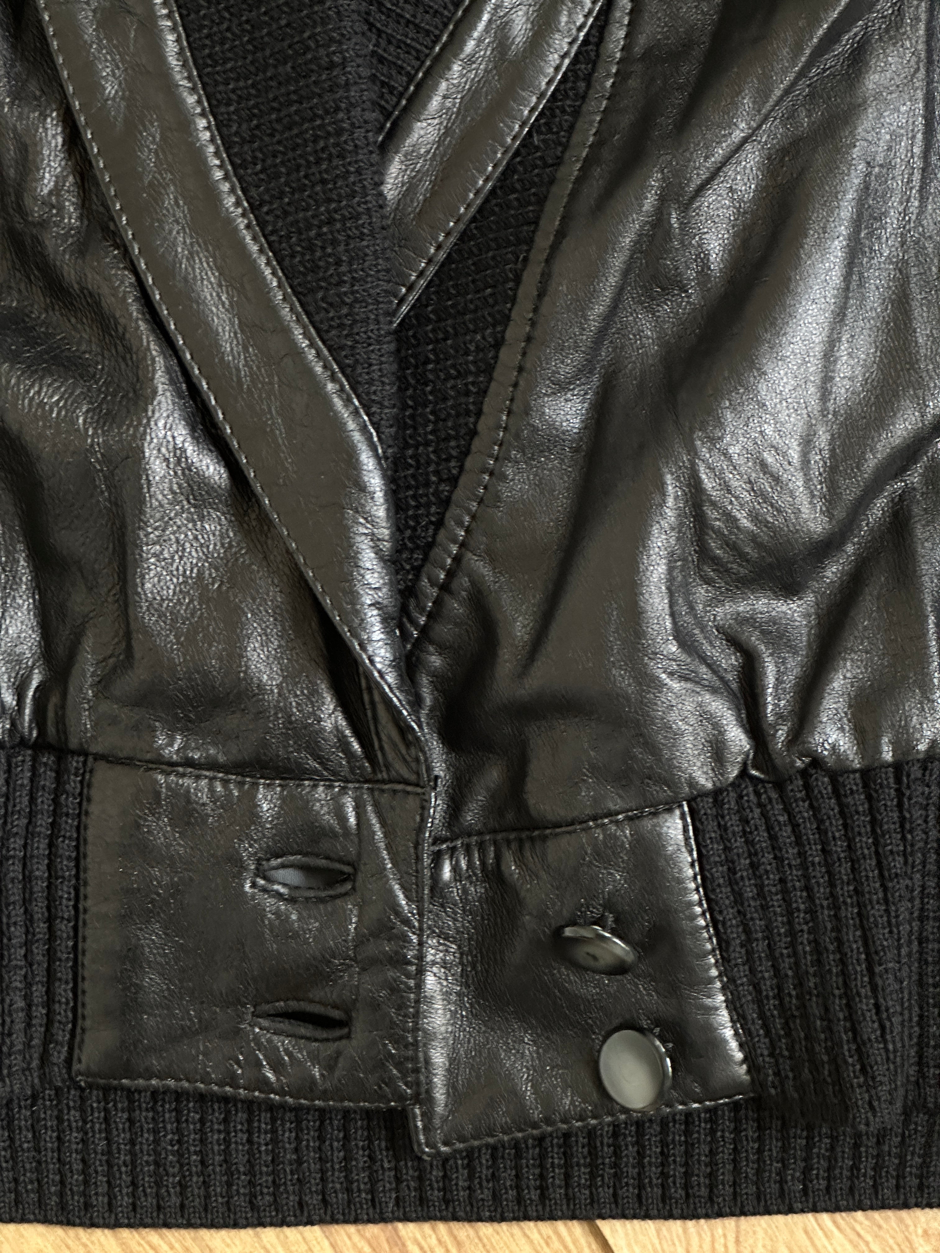 Cardigan Leather Jacket