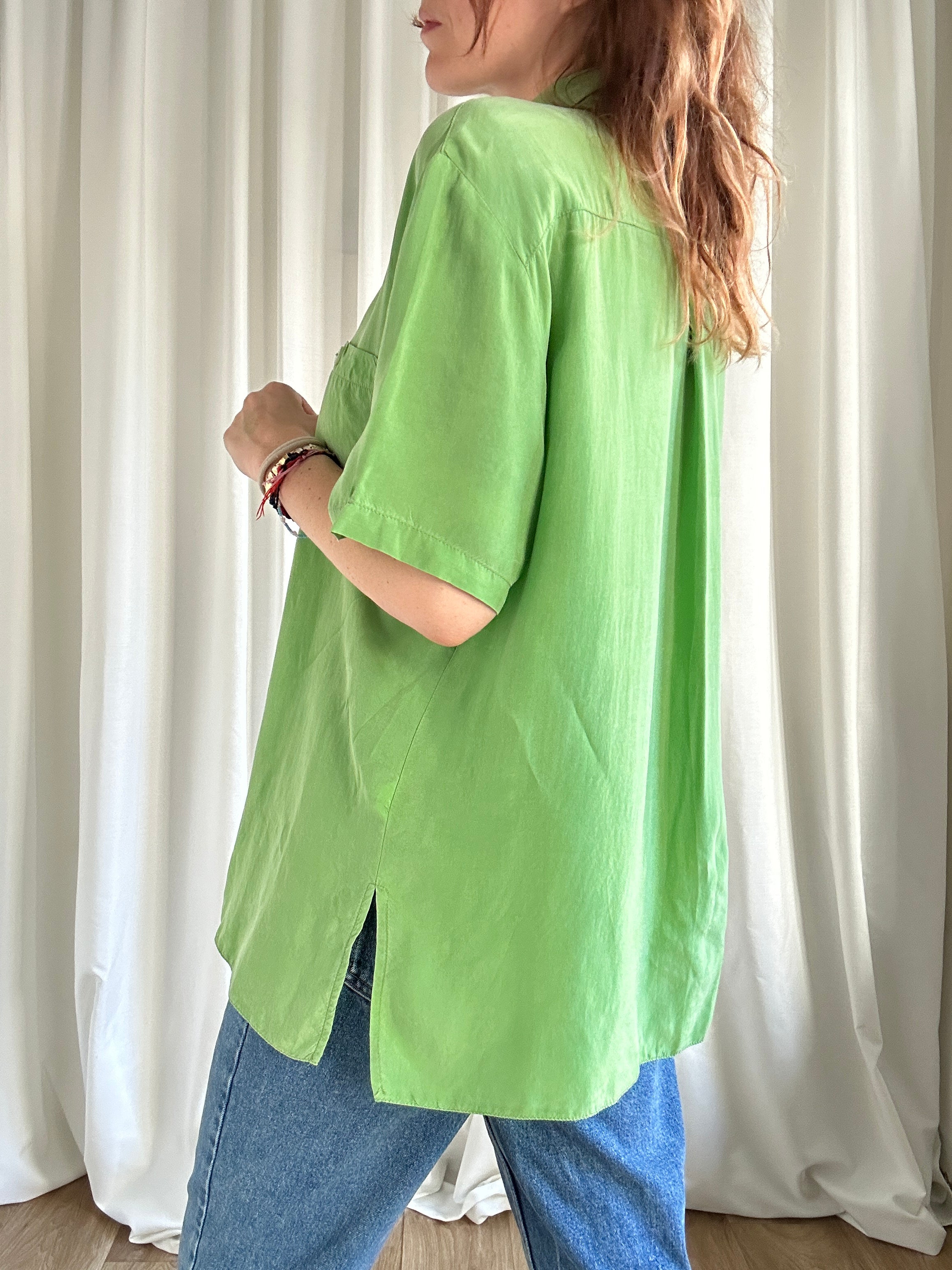 Menta cupro shirt