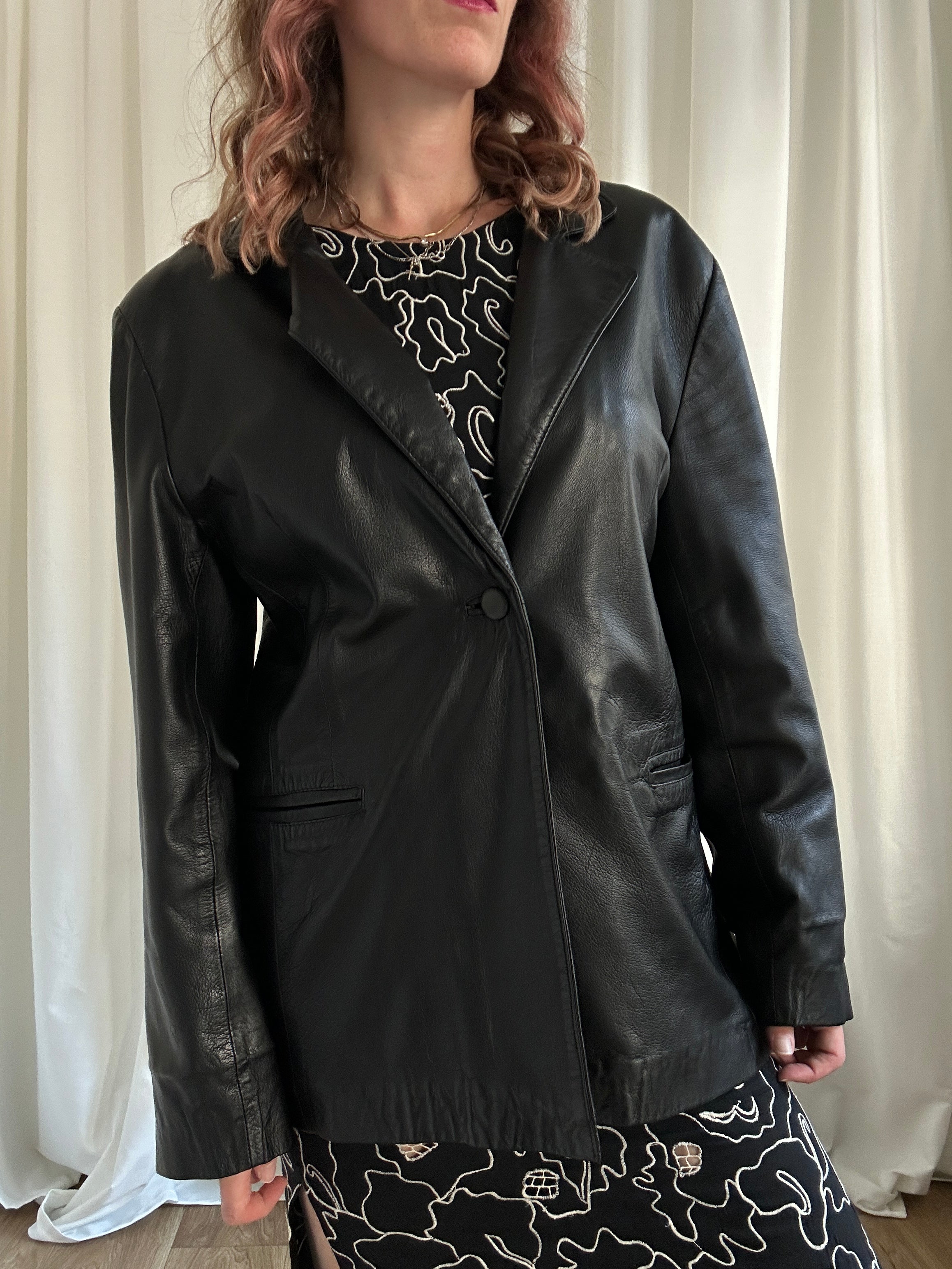 Evergreen leather jacket