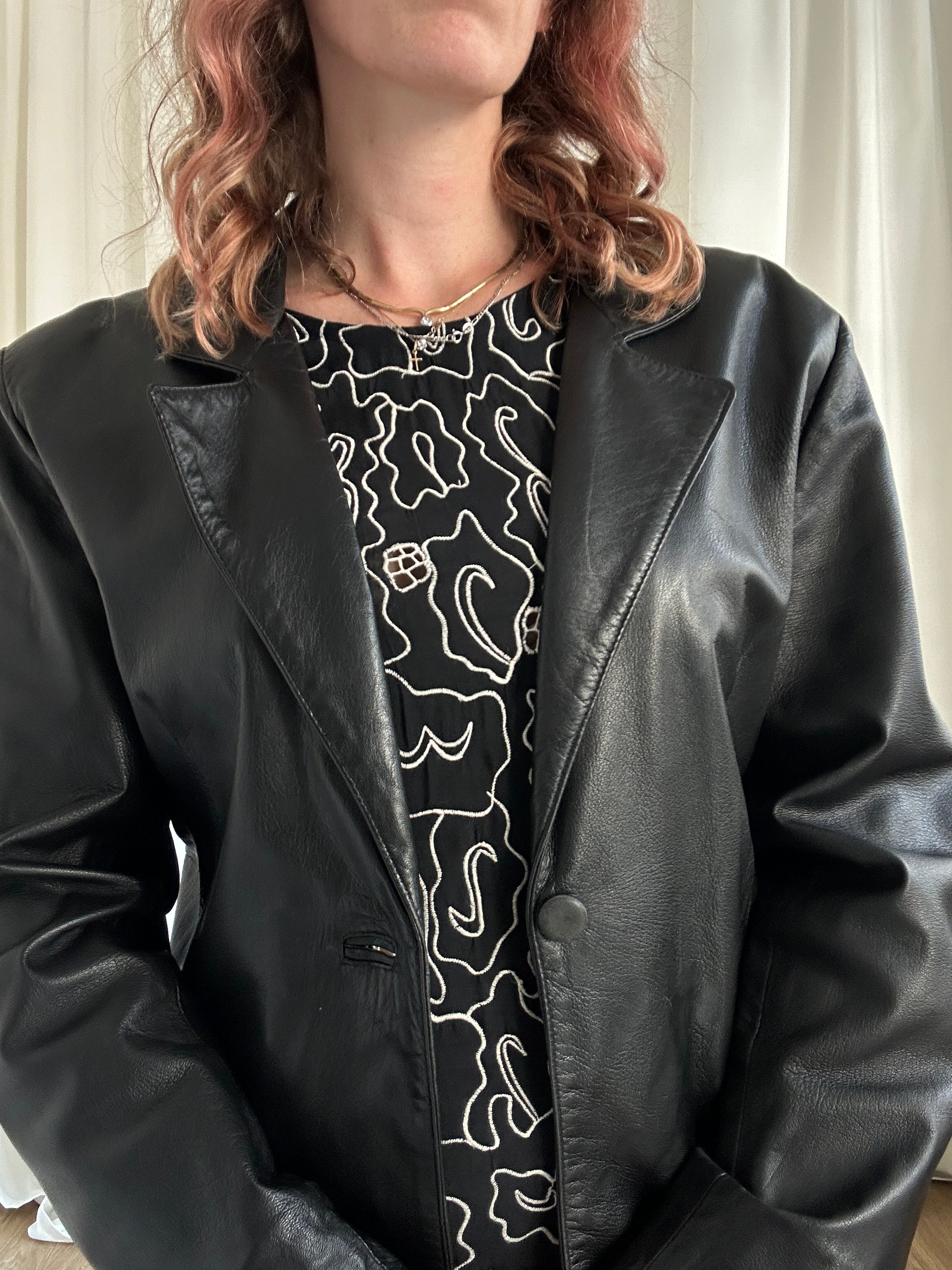 Evergreen leather jacket