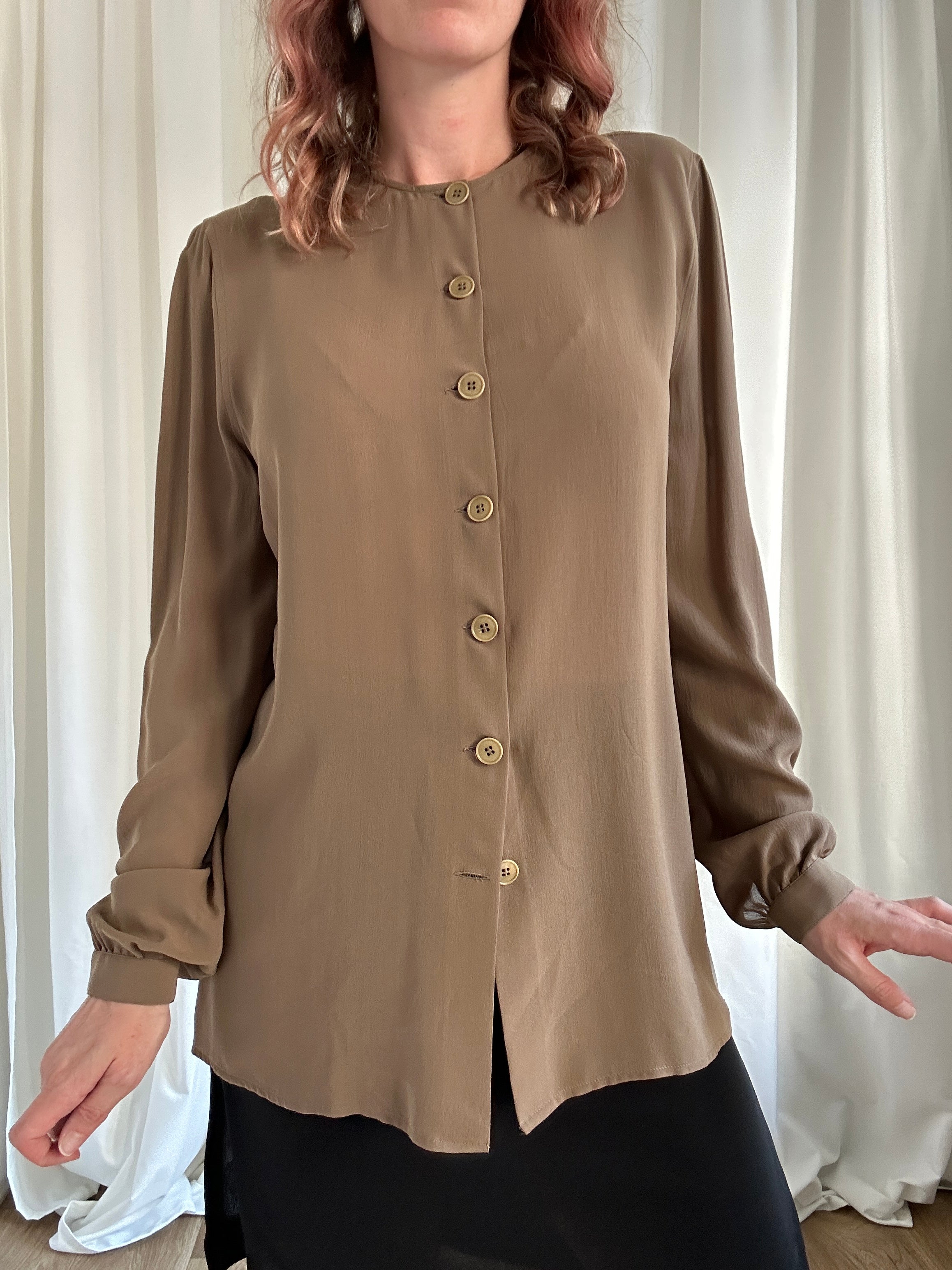 Armani kiwi silk shirt