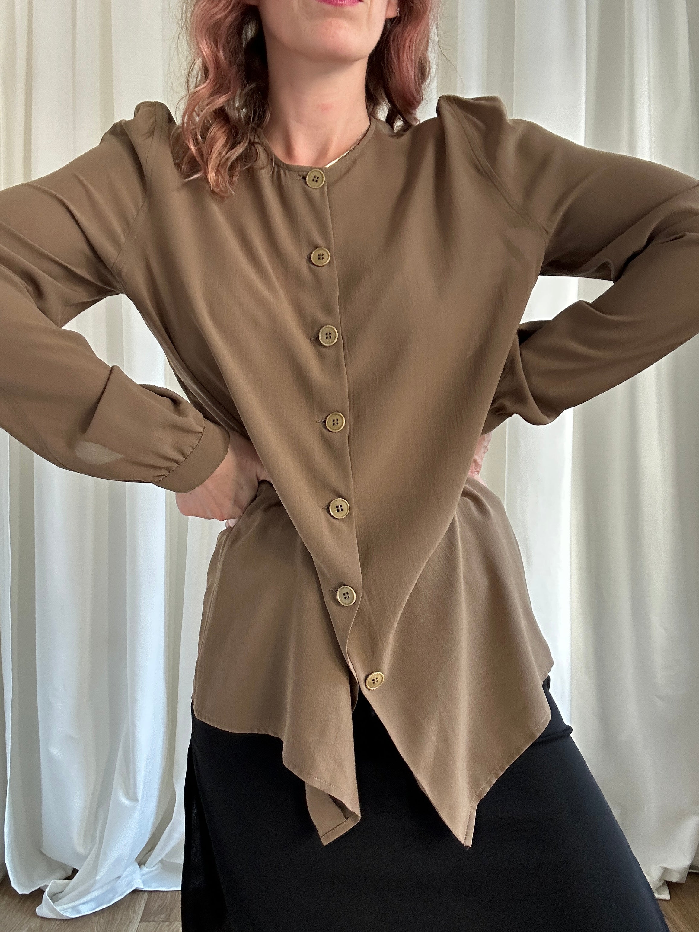 Armani kiwi silk shirt