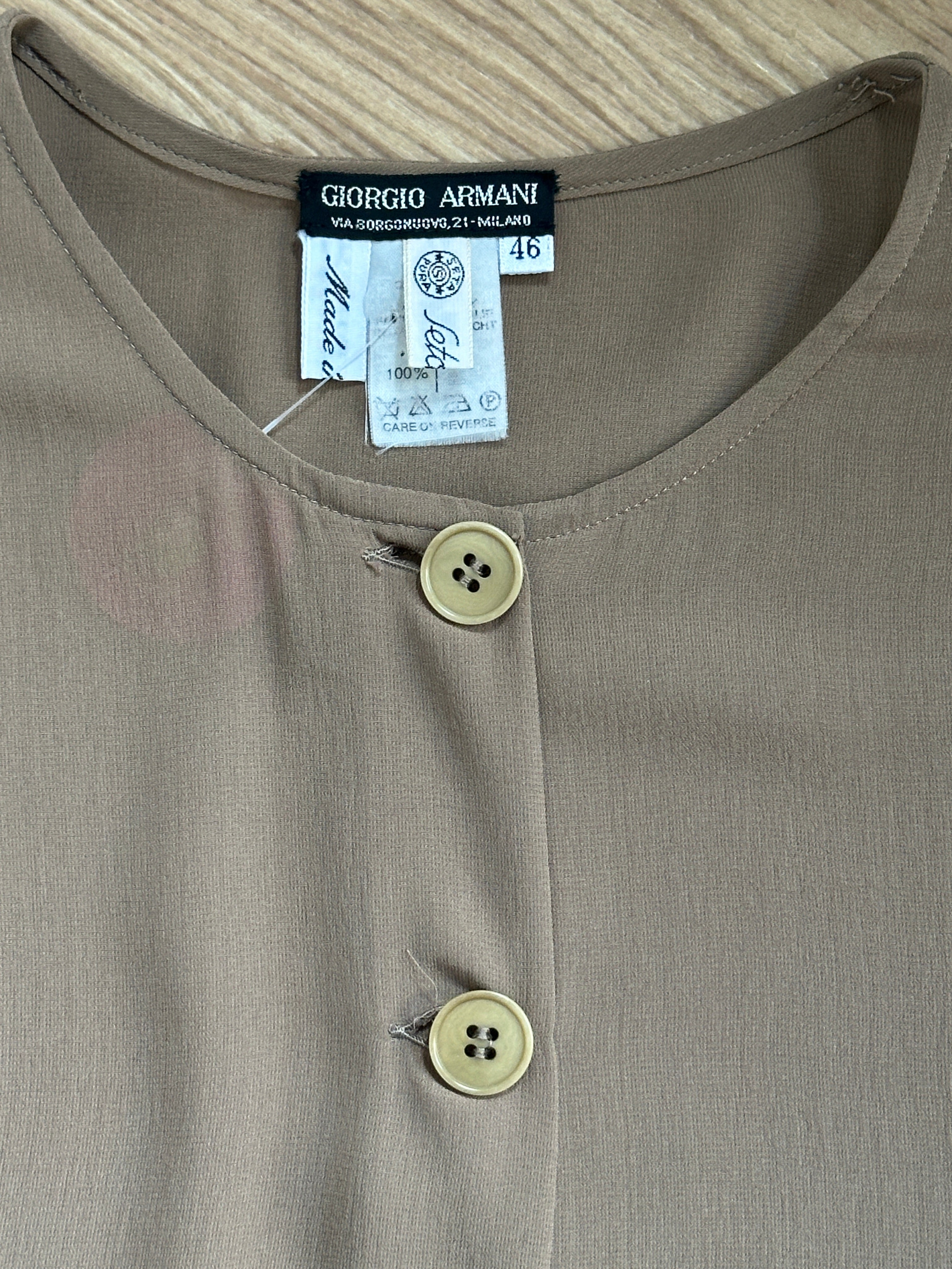 Armani kiwi silk shirt
