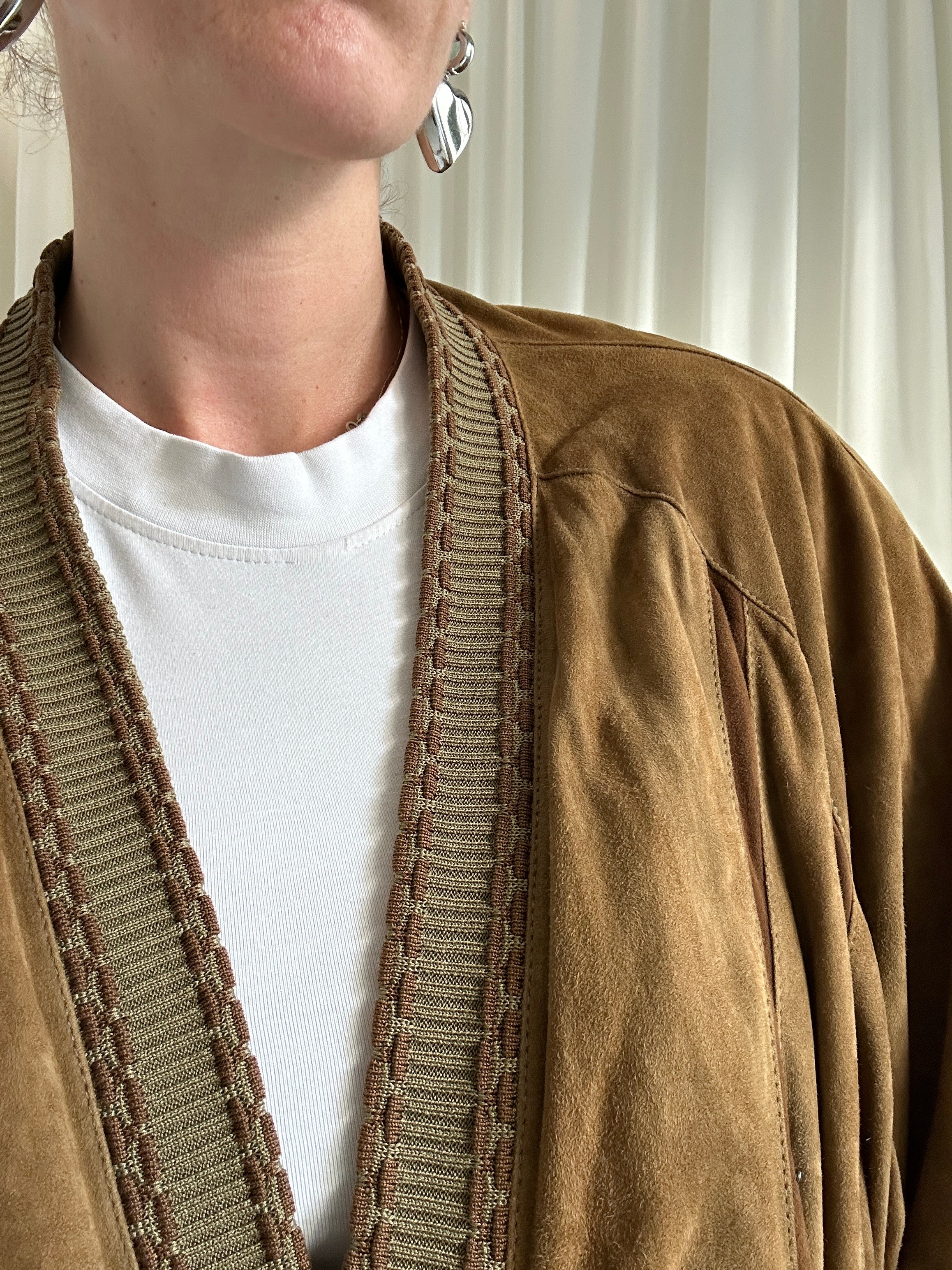 Cardigan Leather Jacket