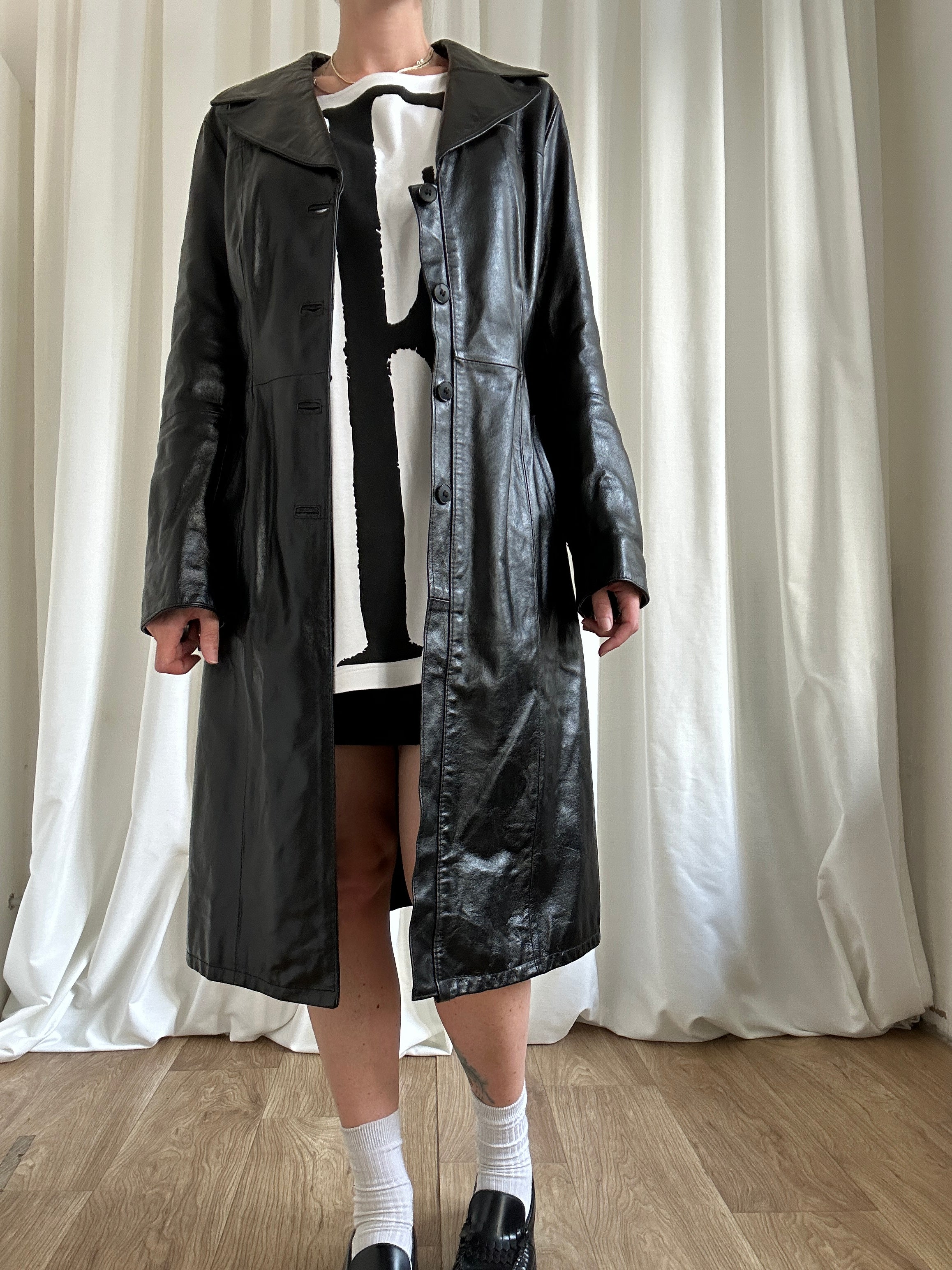 Coco Leather Coat