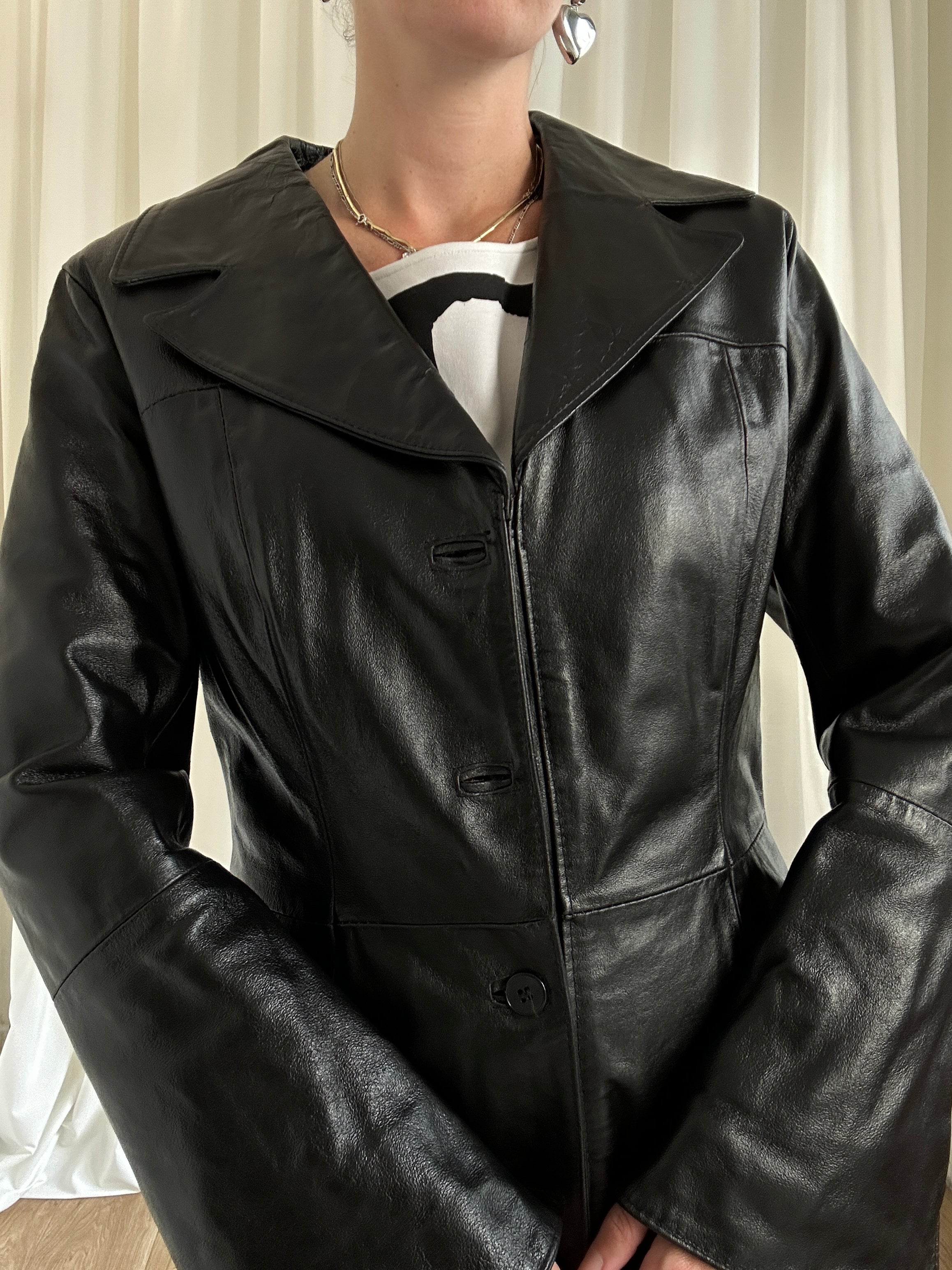 Coco Leather Coat