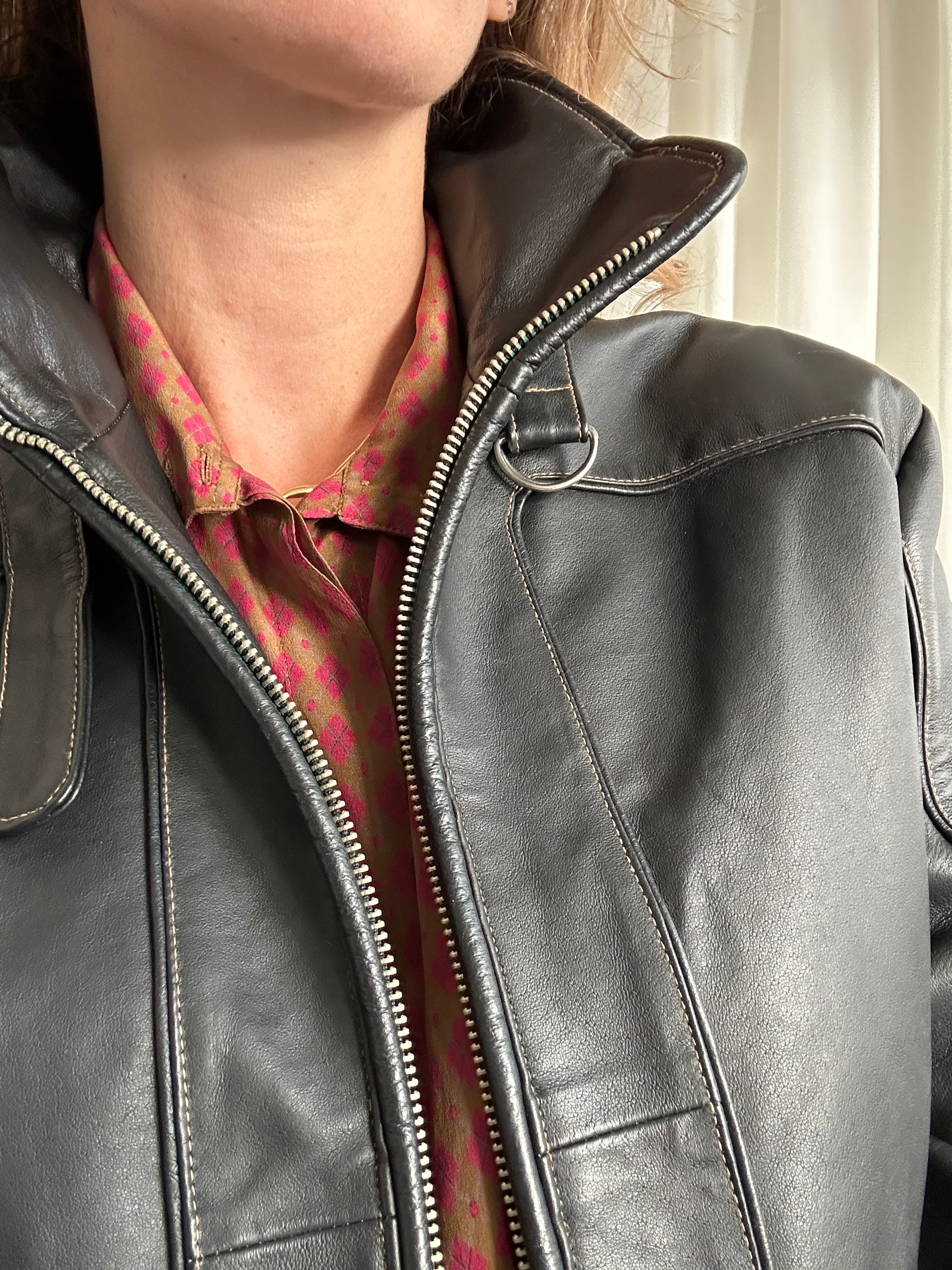 Impuntata Leather Jacket