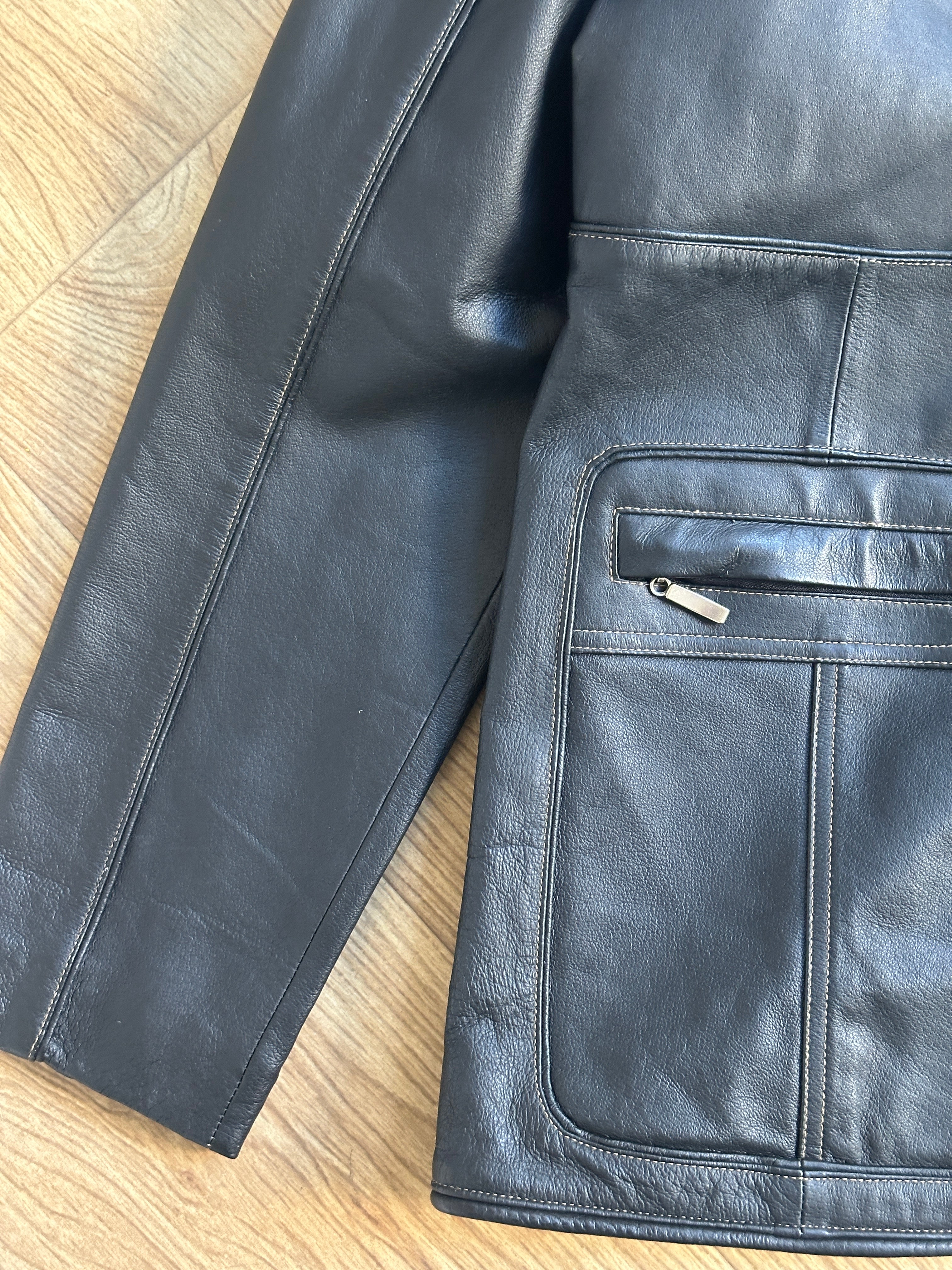 Impuntata Leather Jacket