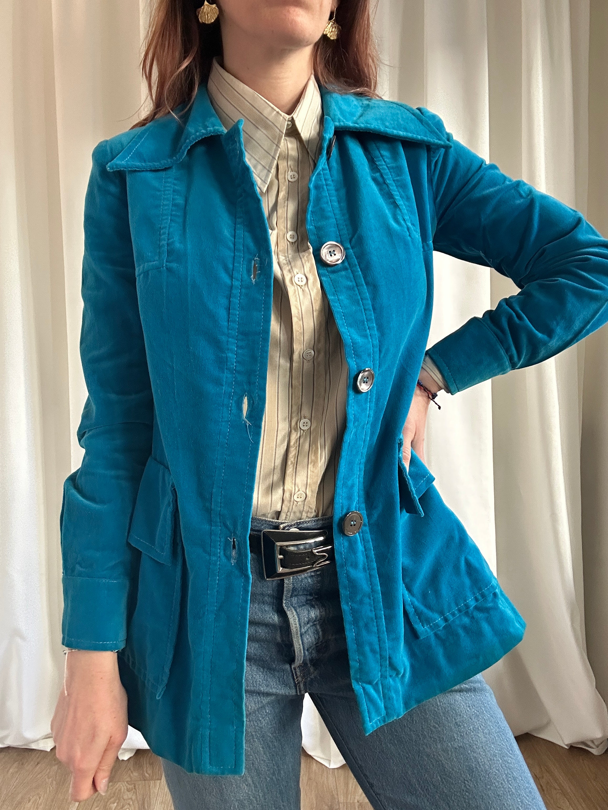 Turchese Velluto Blazer
