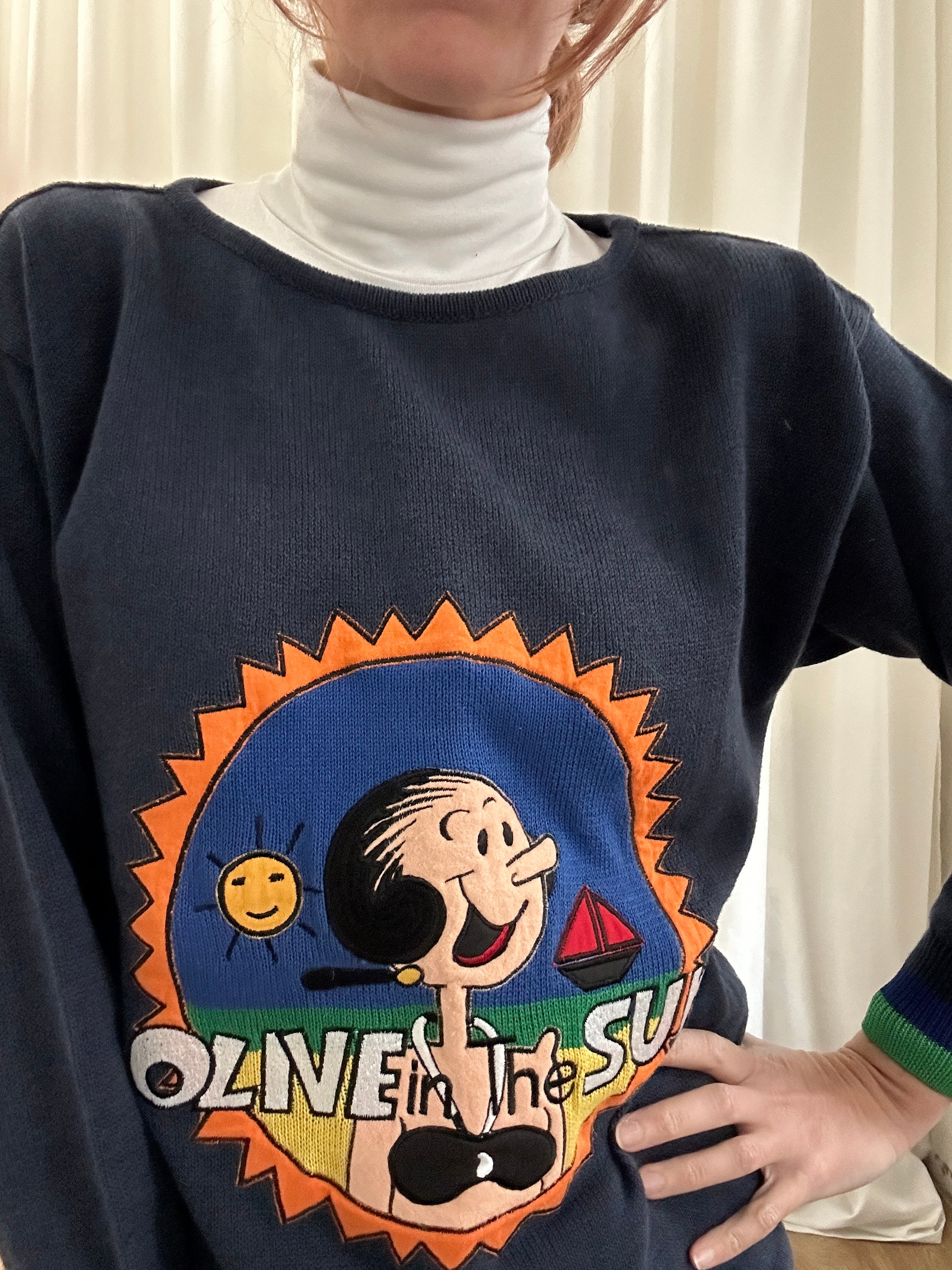 Olivia in the Sun sweater