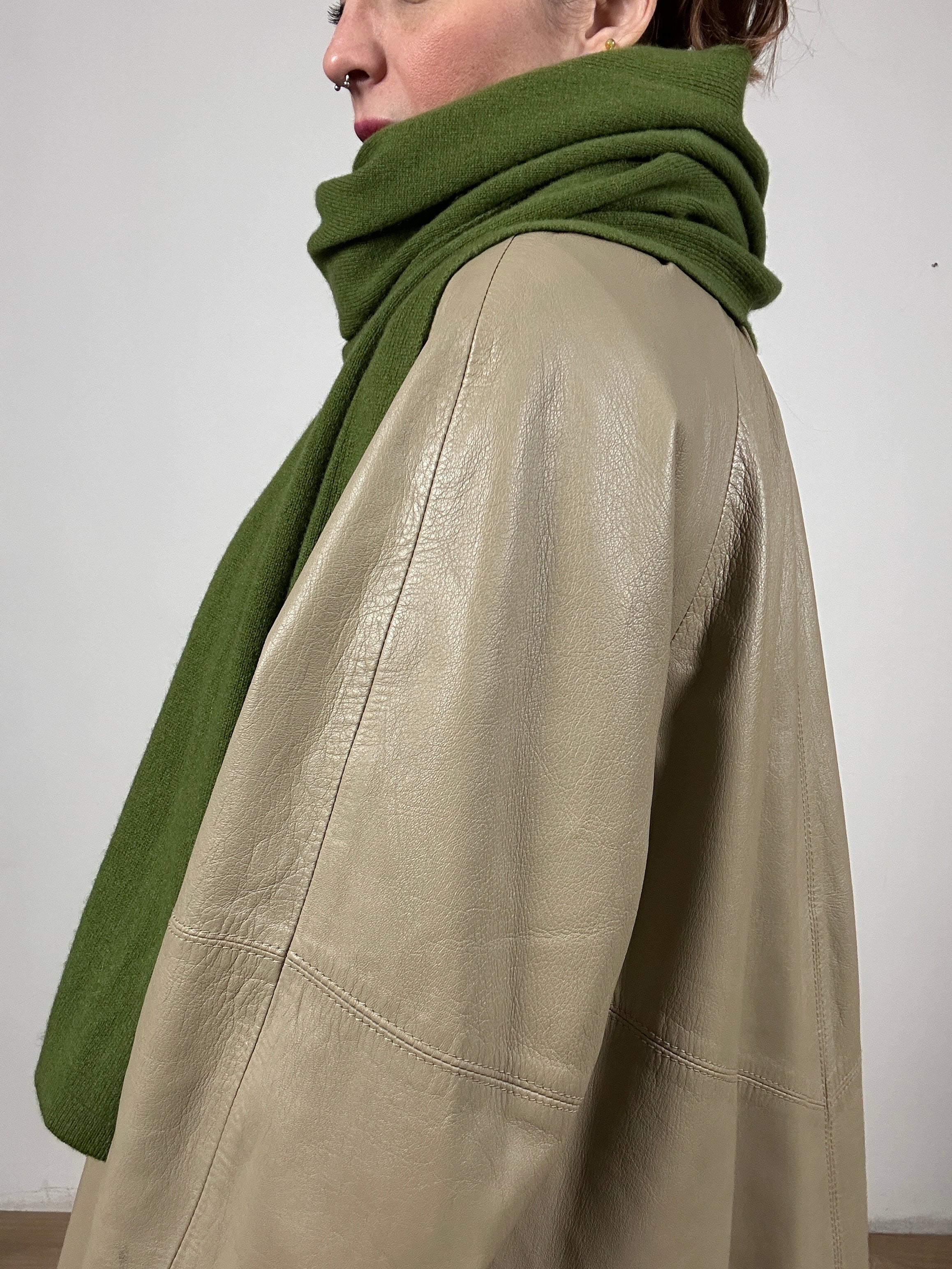 Green soft scarf