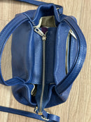 Blue leather bag