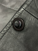 Lapel leather jacket