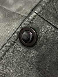 Lapel leather jacket