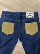 The Just Cavalli gold jeans