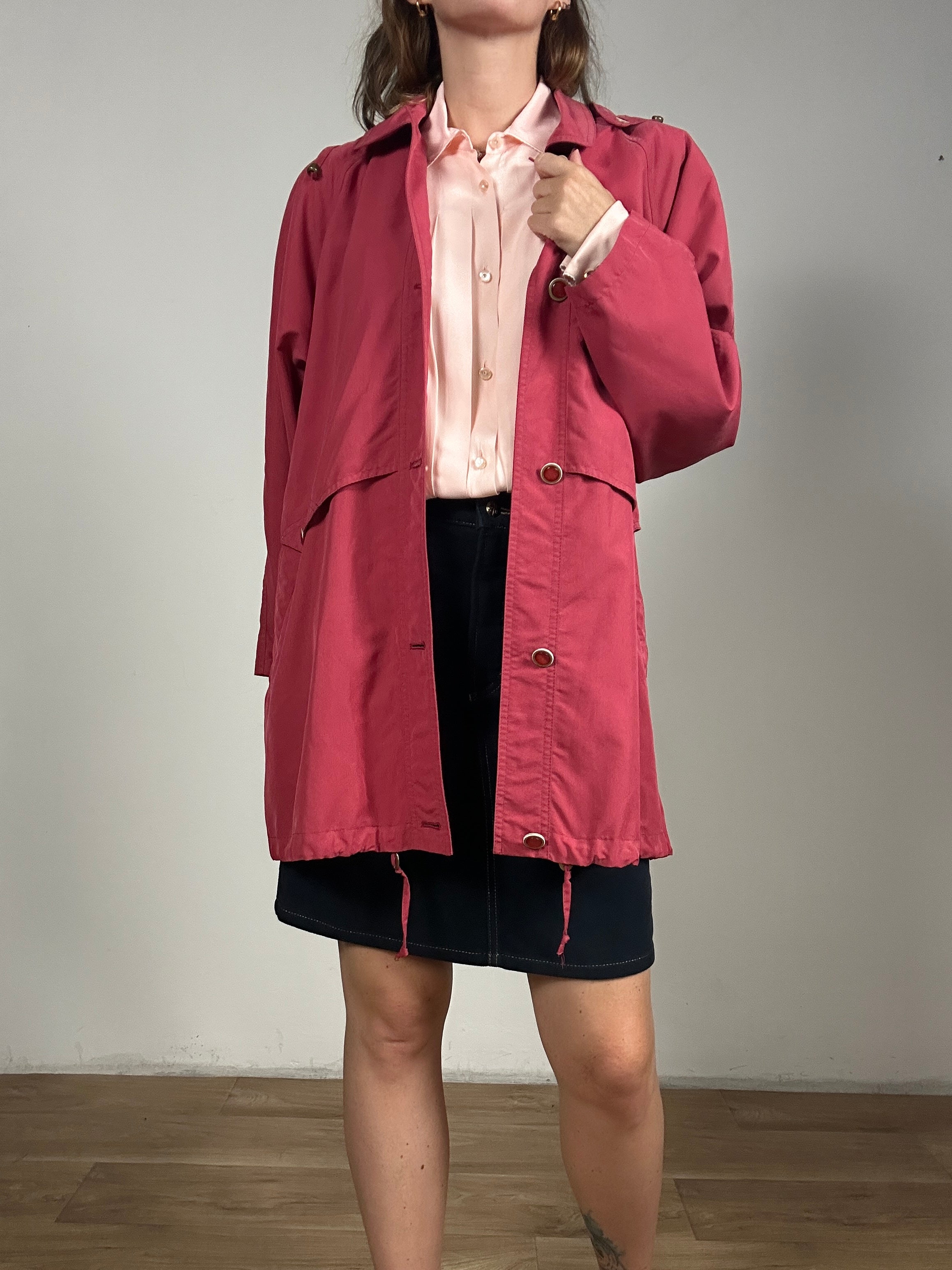 Red 80s trench