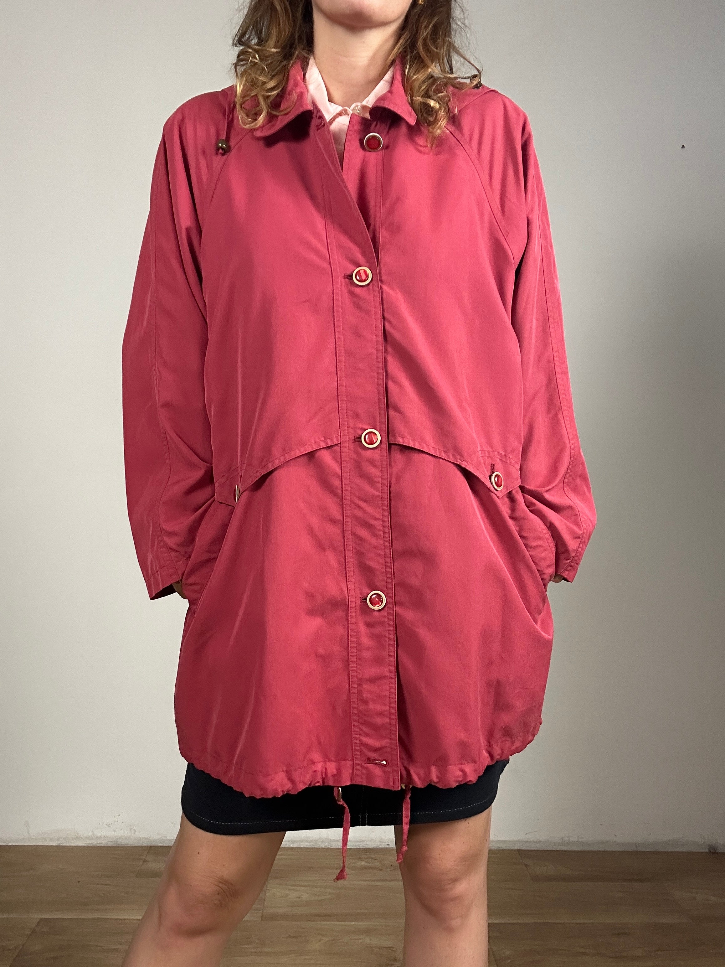 Red 80s trench