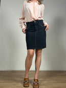 Trussardi blue velvet skirt