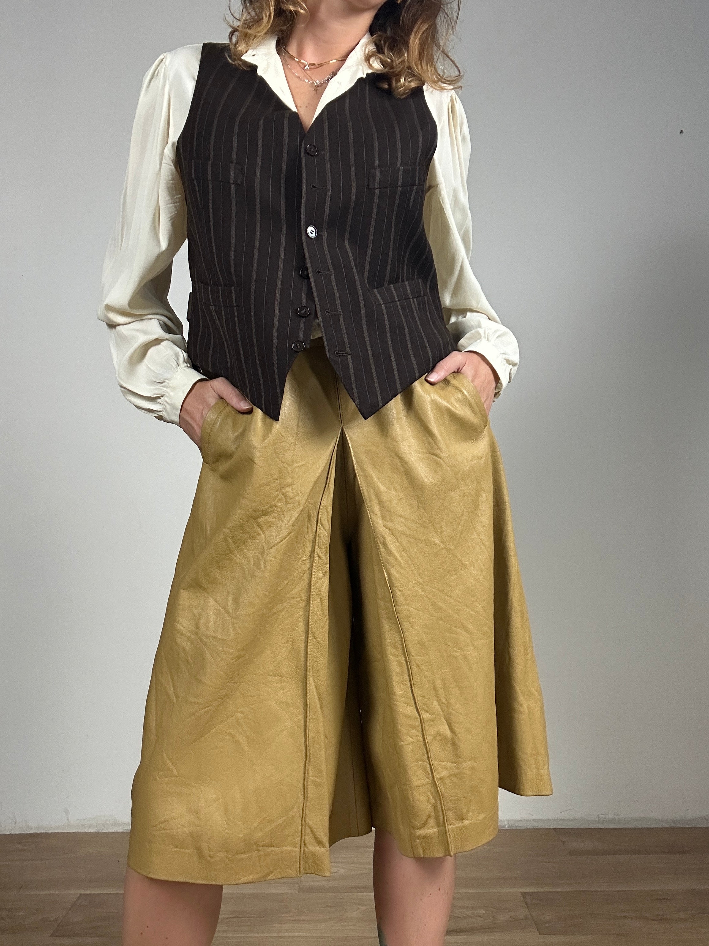 pantalone vintage in pelle