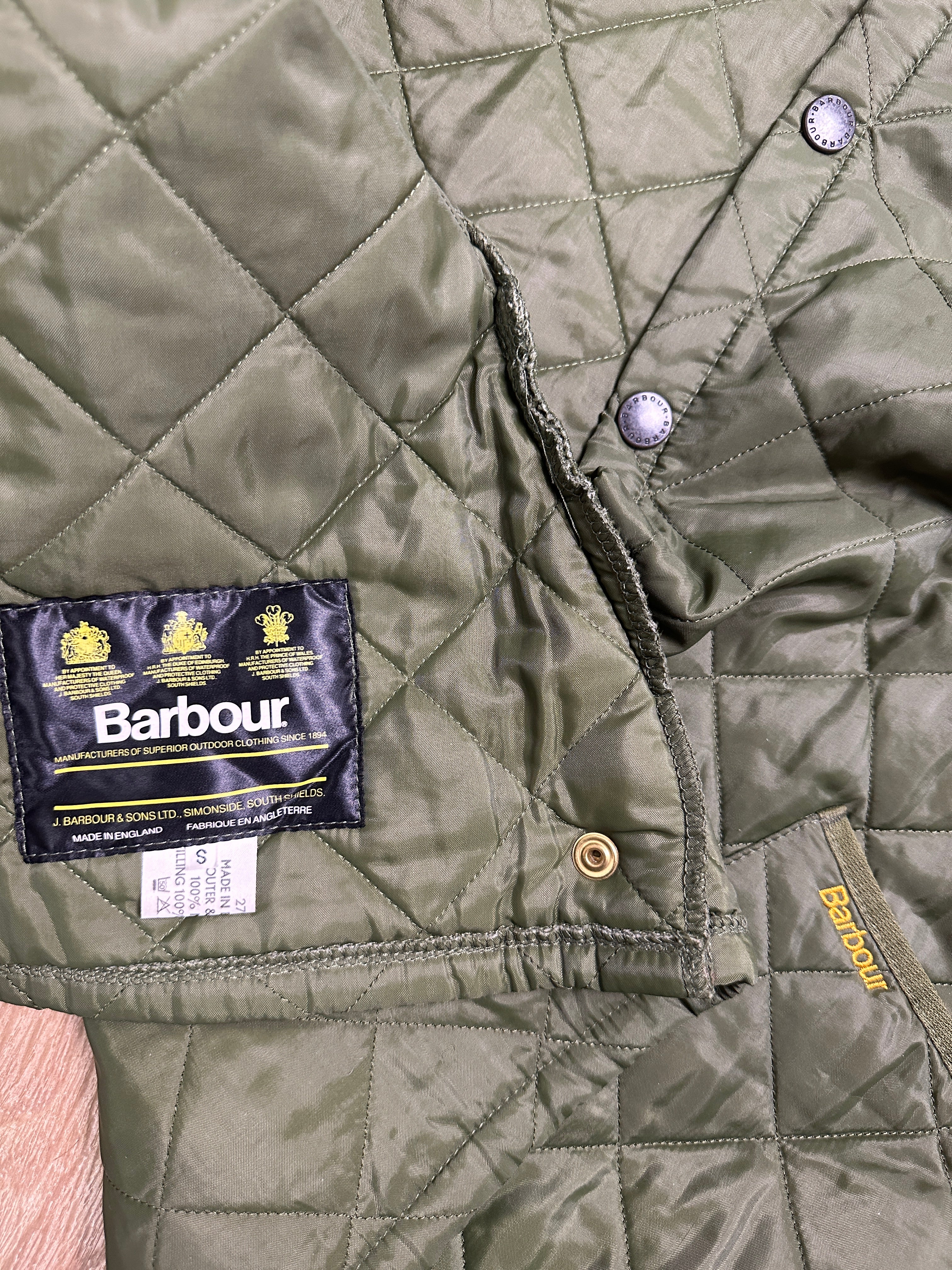 Barbour deep green piumino