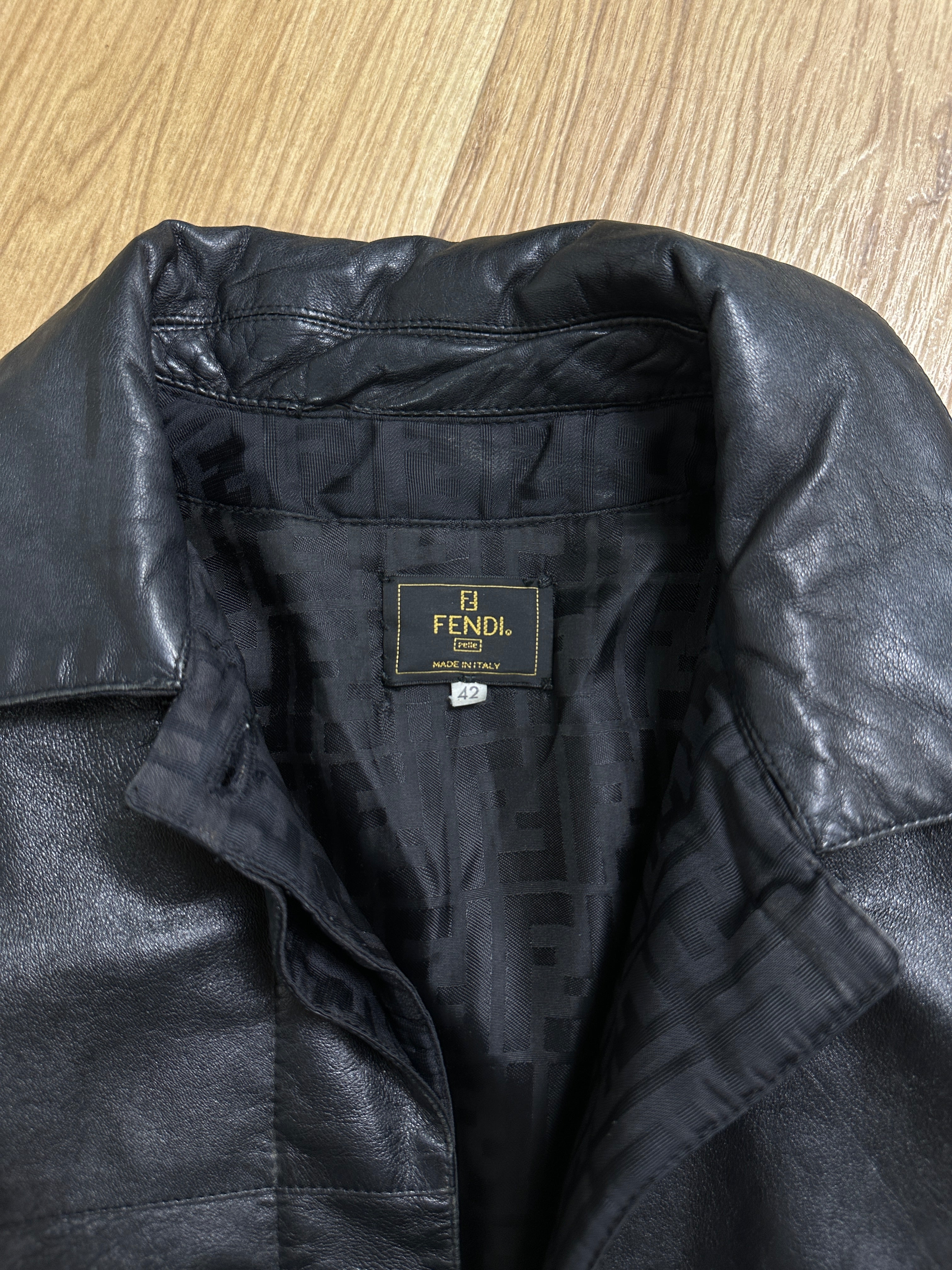 The Fendi leather jacket