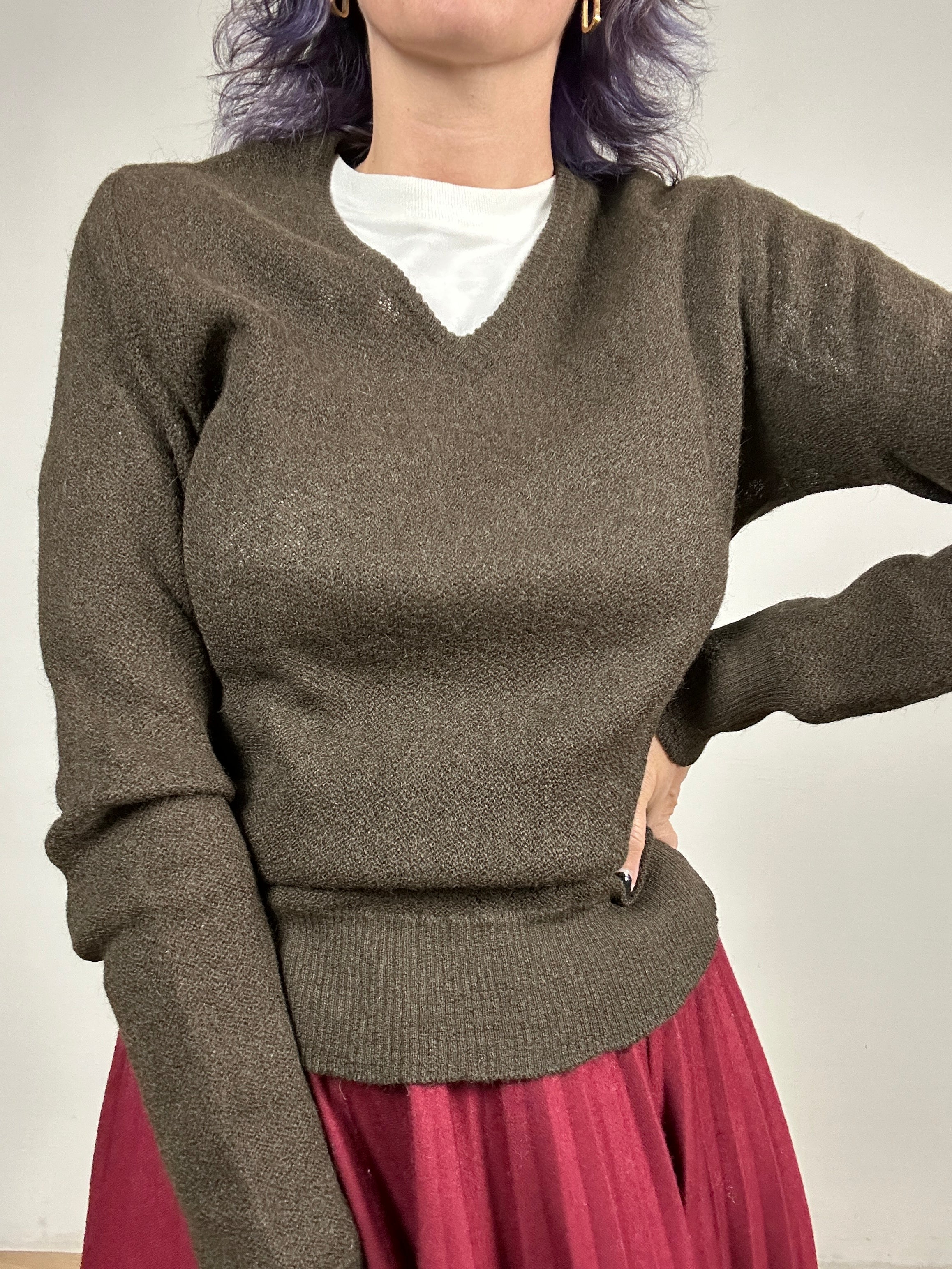 Alpaca brown sweater