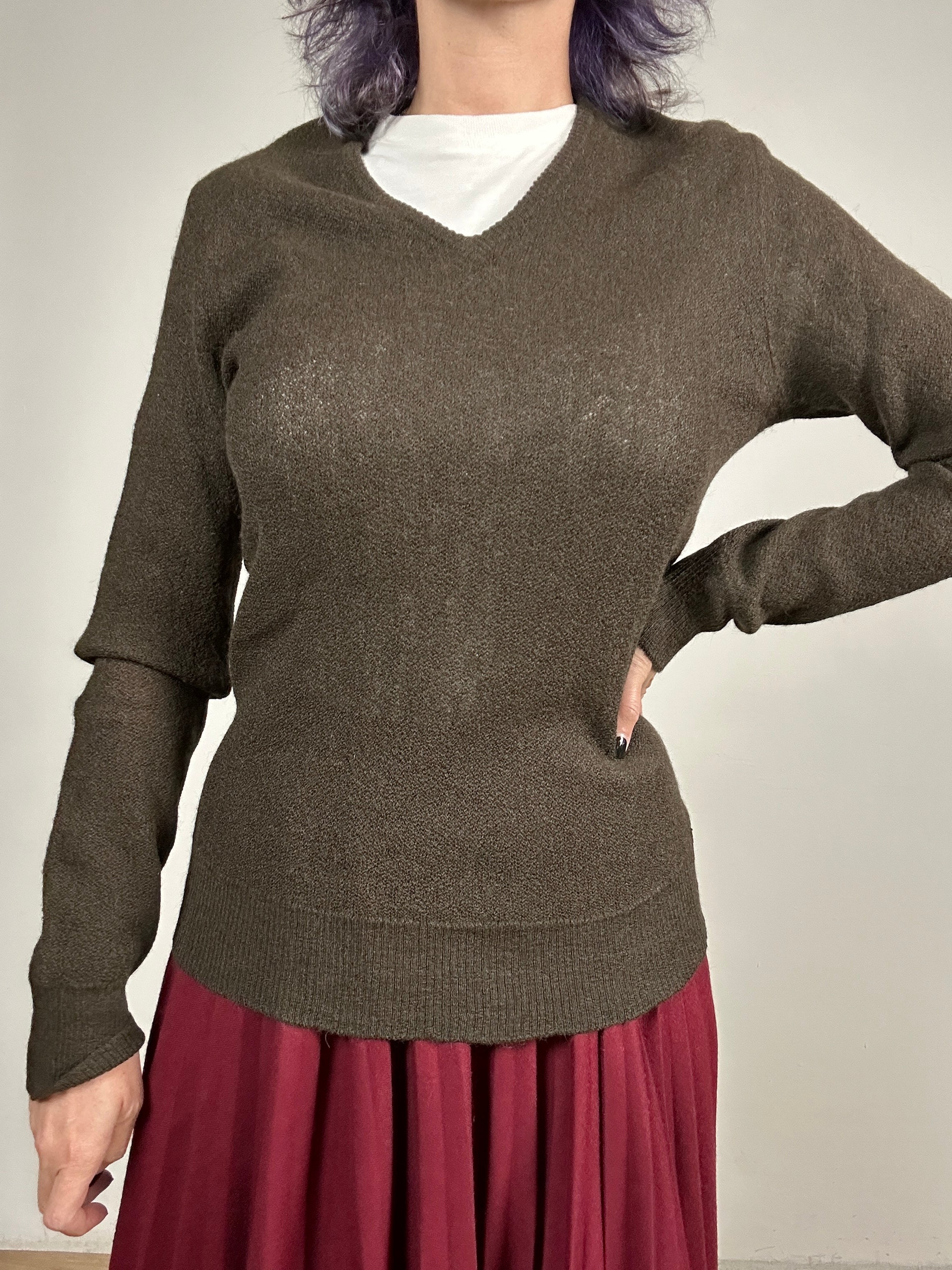 Alpaca brown sweater