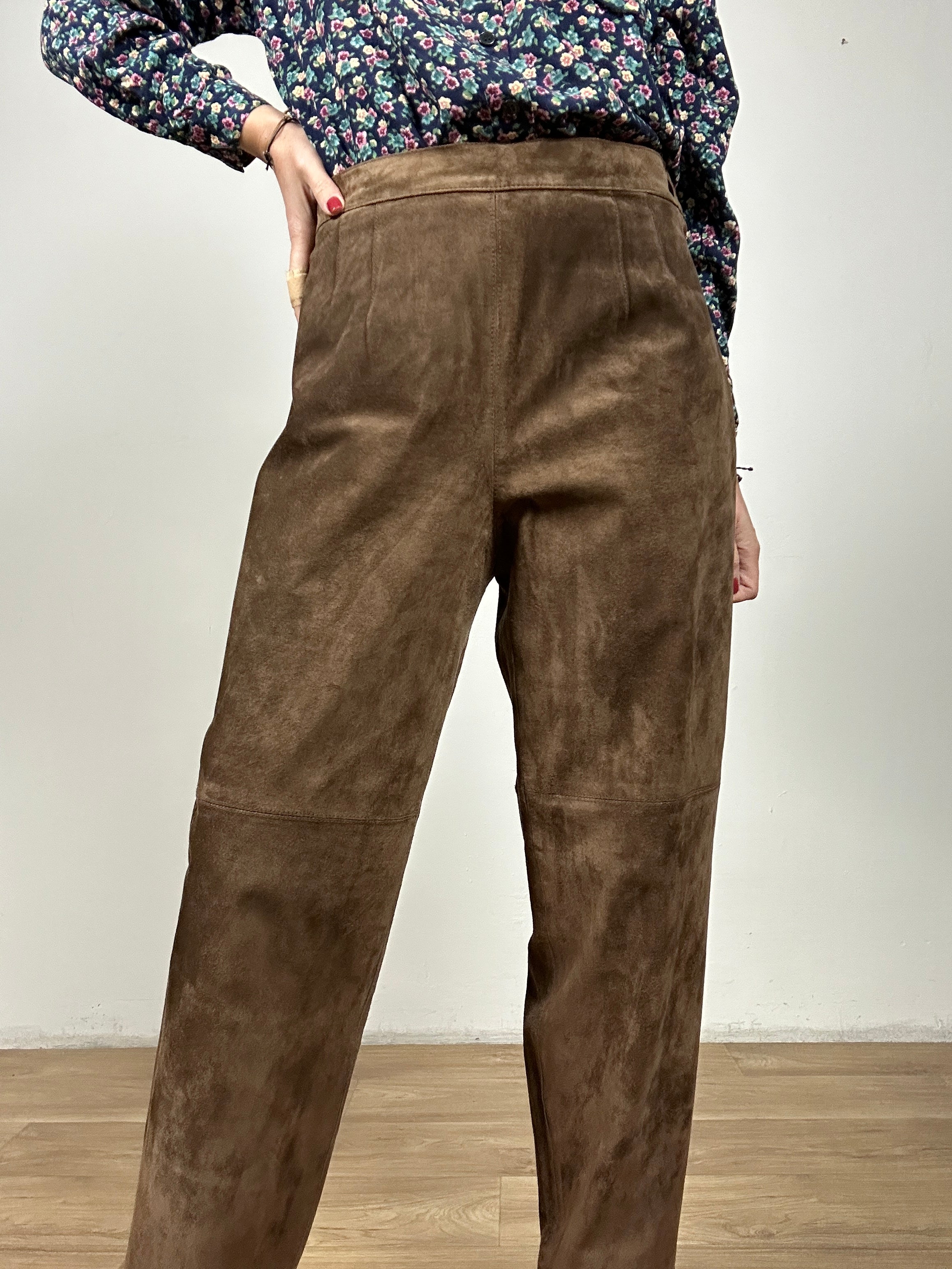 Suede pants 80s